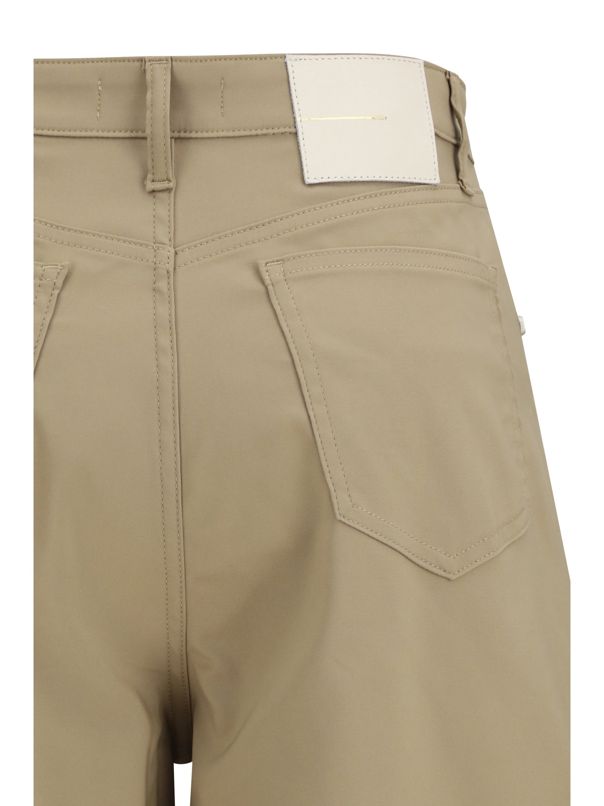Cruna Five-Pocket Cotton Trousers — Beige by Cruna