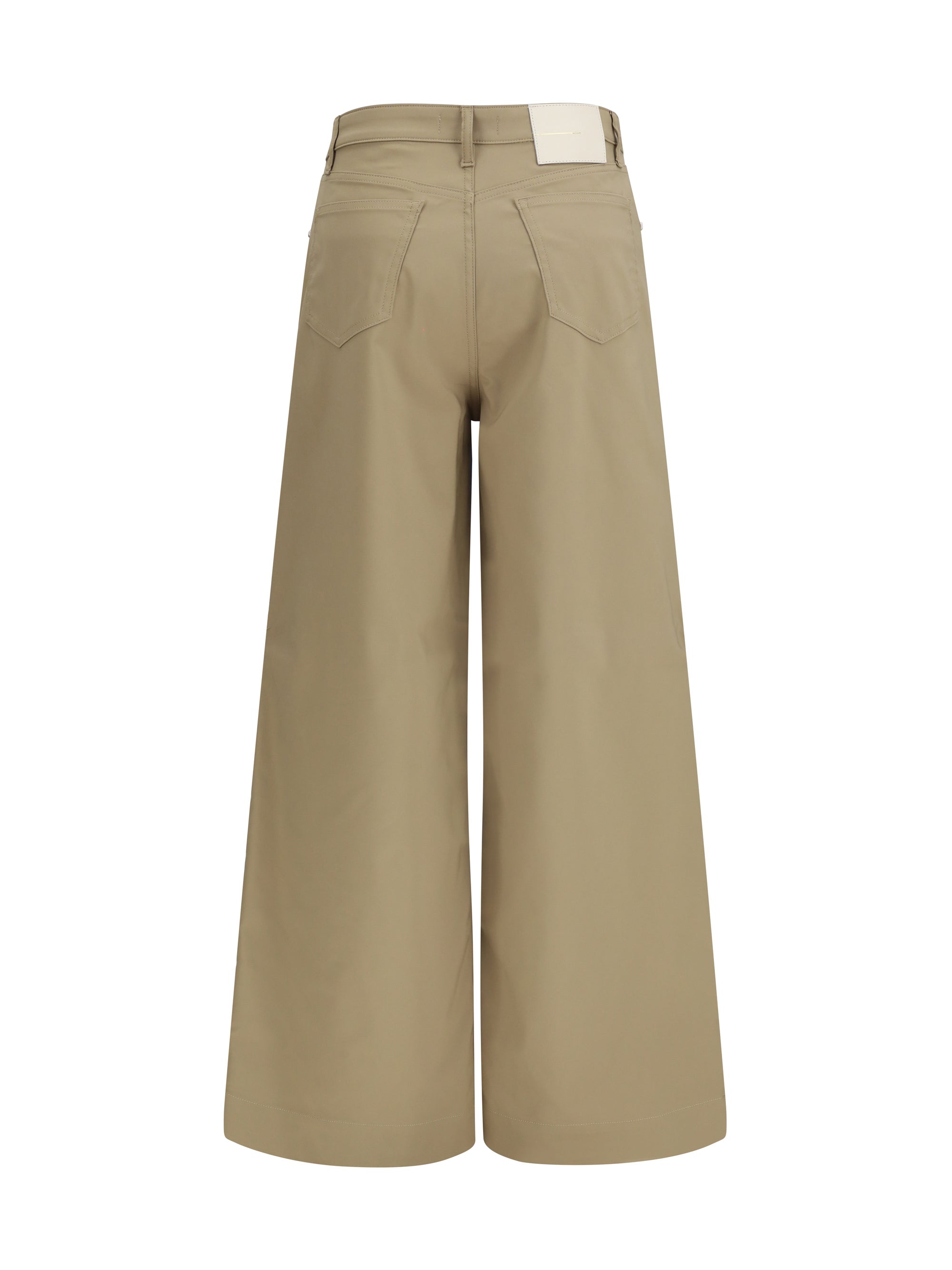 Cruna Five-Pocket Cotton Trousers — Beige, view 3