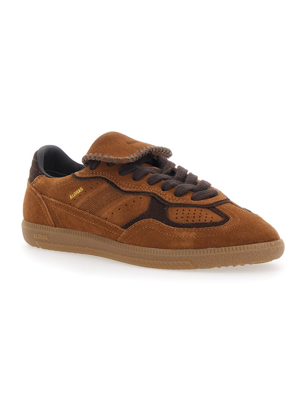 Alohas Suede Low-Top Sneakers — Brown, view 2