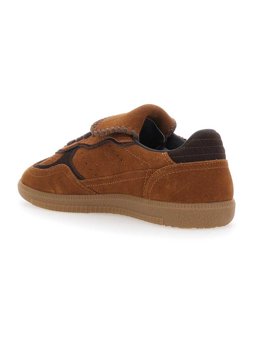 Alohas Suede Low-Top Sneakers — Brown, view 3