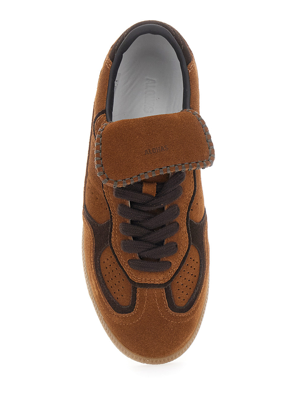 Alohas Suede Low-Top Sneaker — Brown, view 8