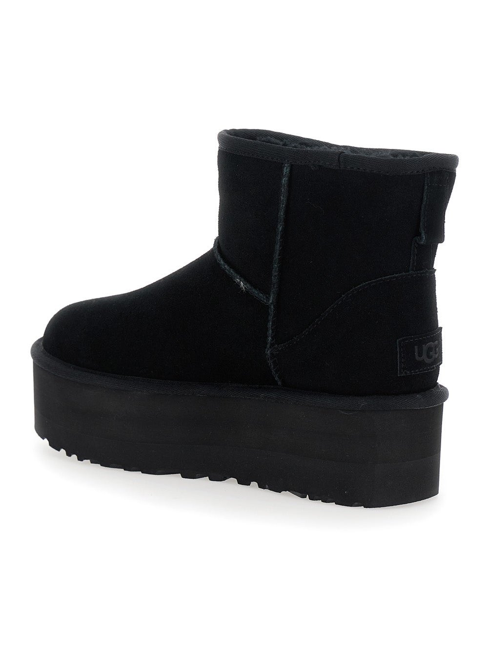 UGG Platform Suede Ankle Boot — Black, view 2
