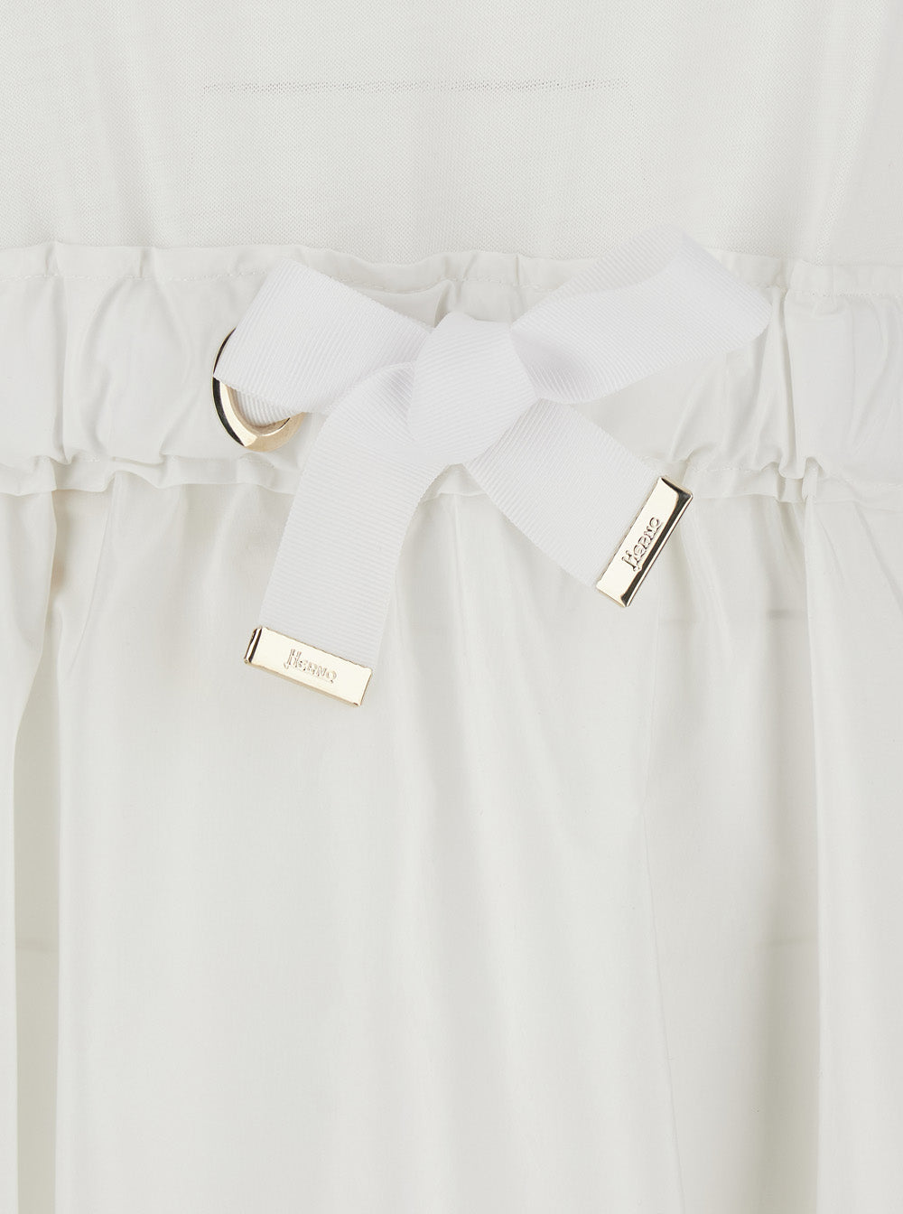 Herno Tech Fabric Dress — White, view 3