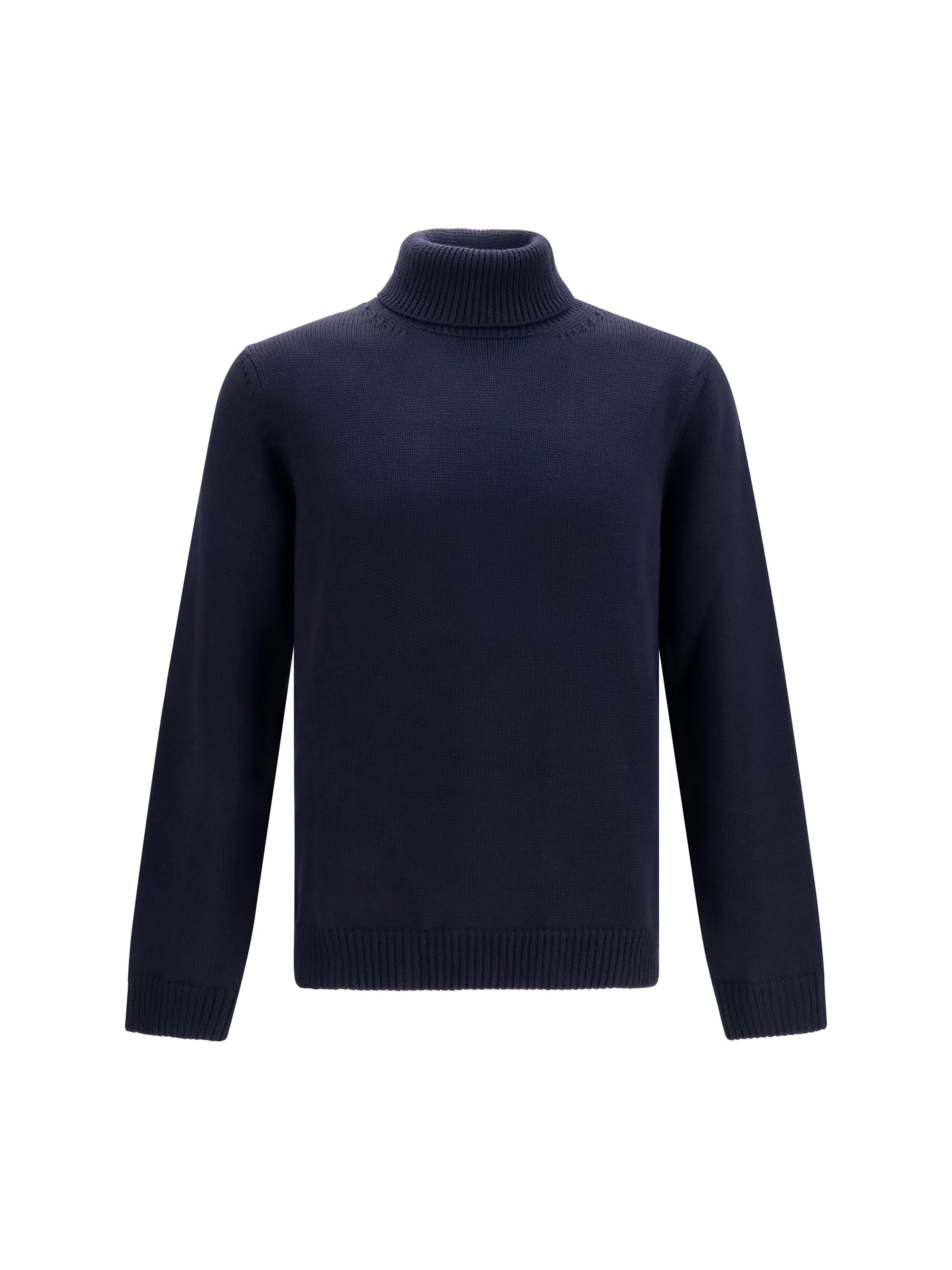 Roberto Collina Merino Wool Turtleneck Sweater — Blue by Roberto Collina