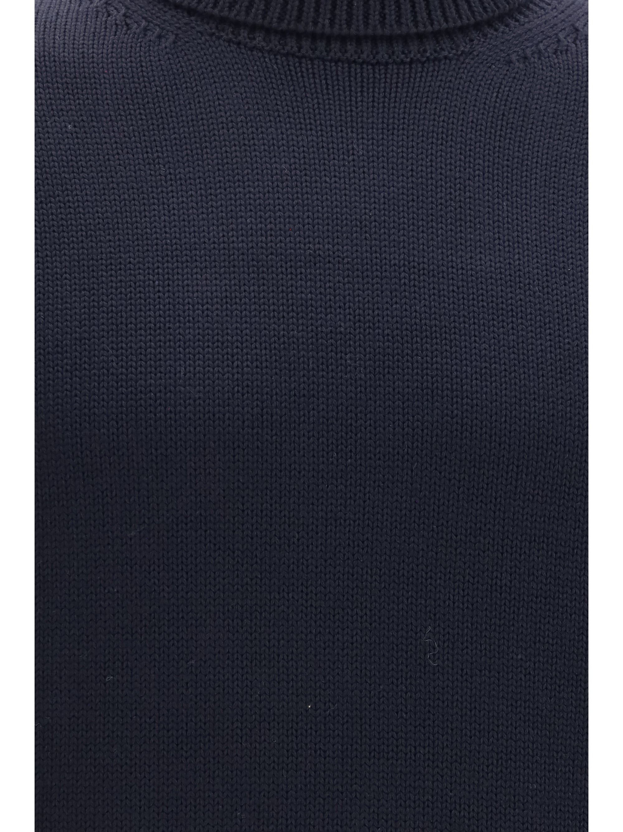 Roberto Collina Merino Wool Turtleneck Sweater — Blue, view 3