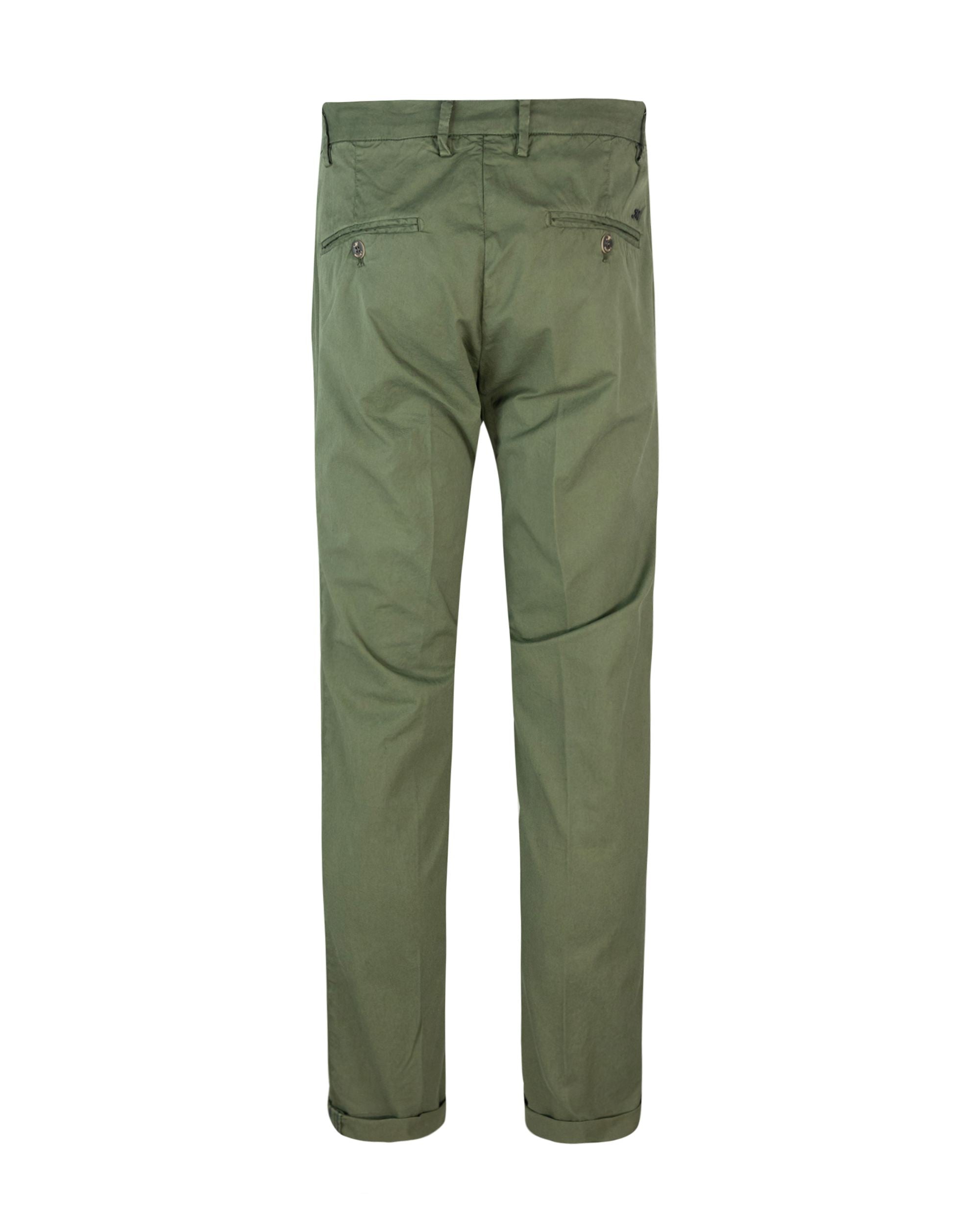 Mason'S Stretch Cotton Chino Trousers — Green, view 2