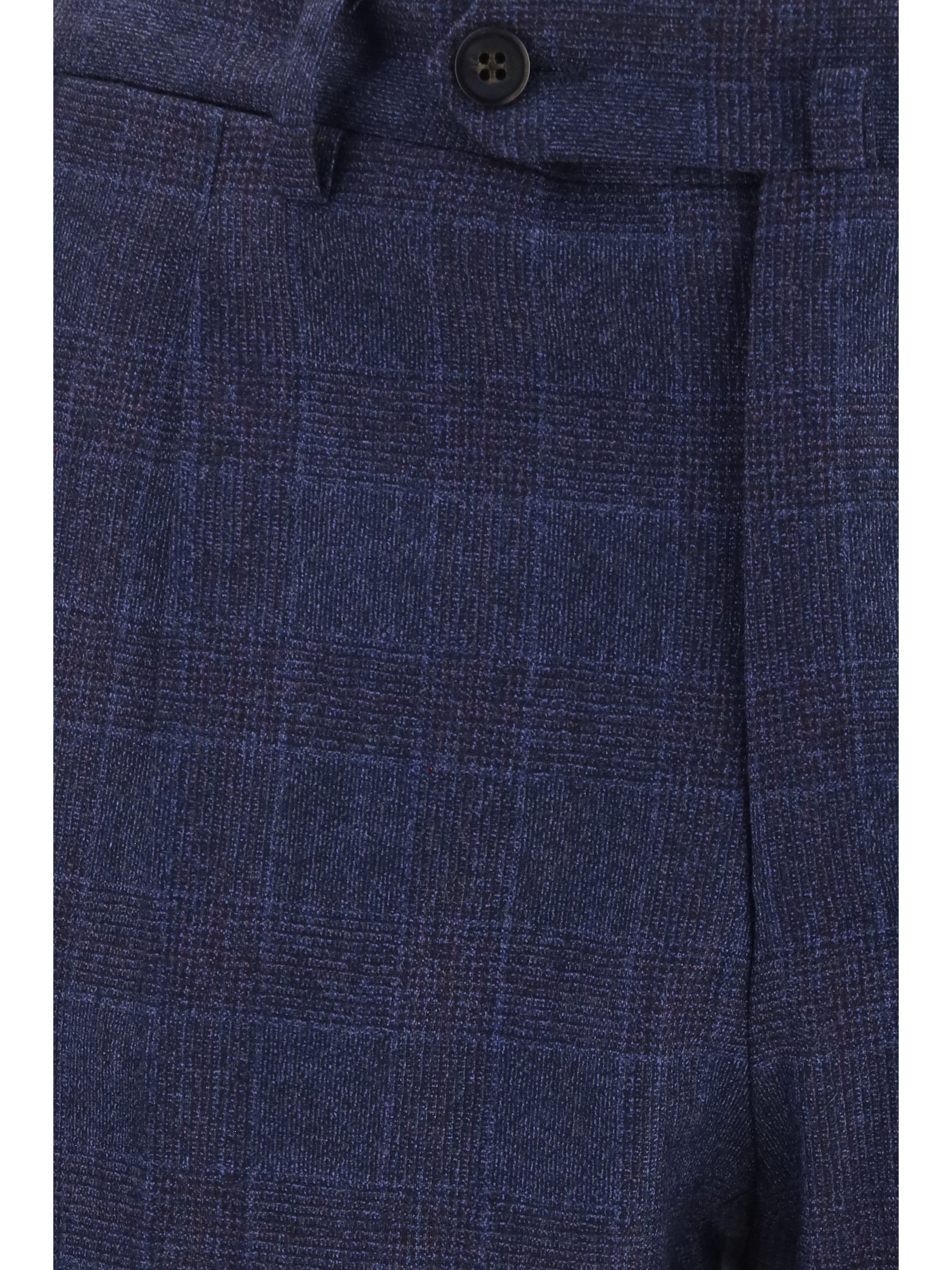 Germano 1952 Tone-on-Tone Checked Wool Trousers — Blue by Germano 1952