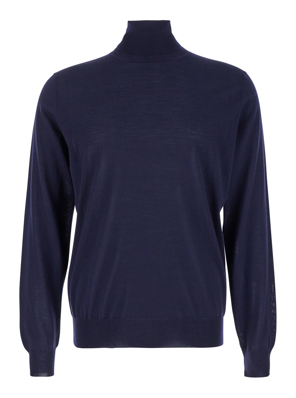 Leplain Merino Wool Crew Neck Sweater — Navy by Leplain