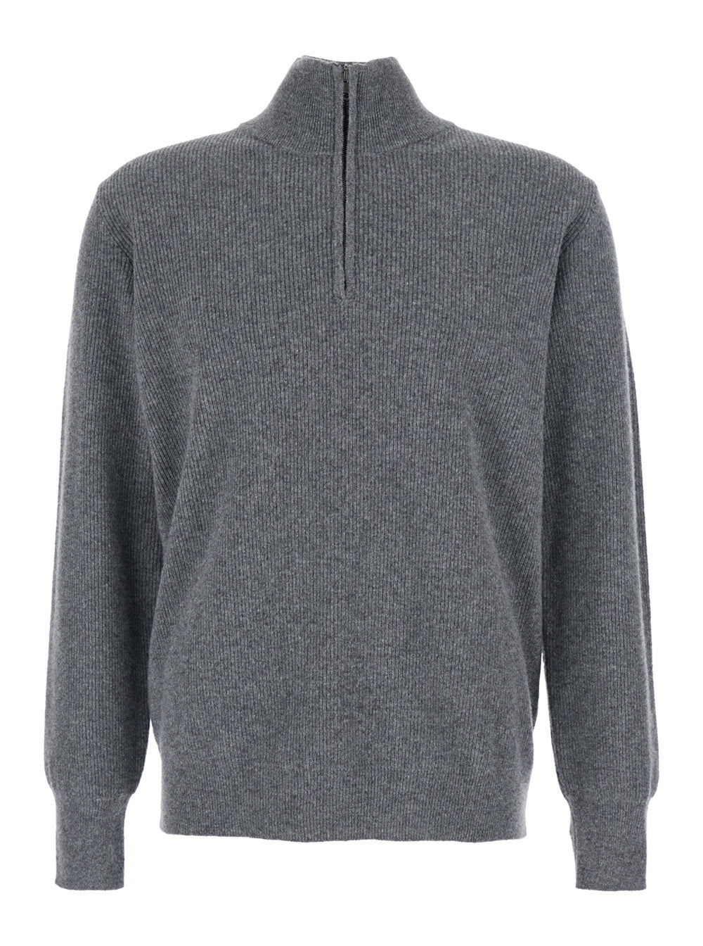 Roberto Collina Ribbed Wool Sweater — Gray by Roberto Collina