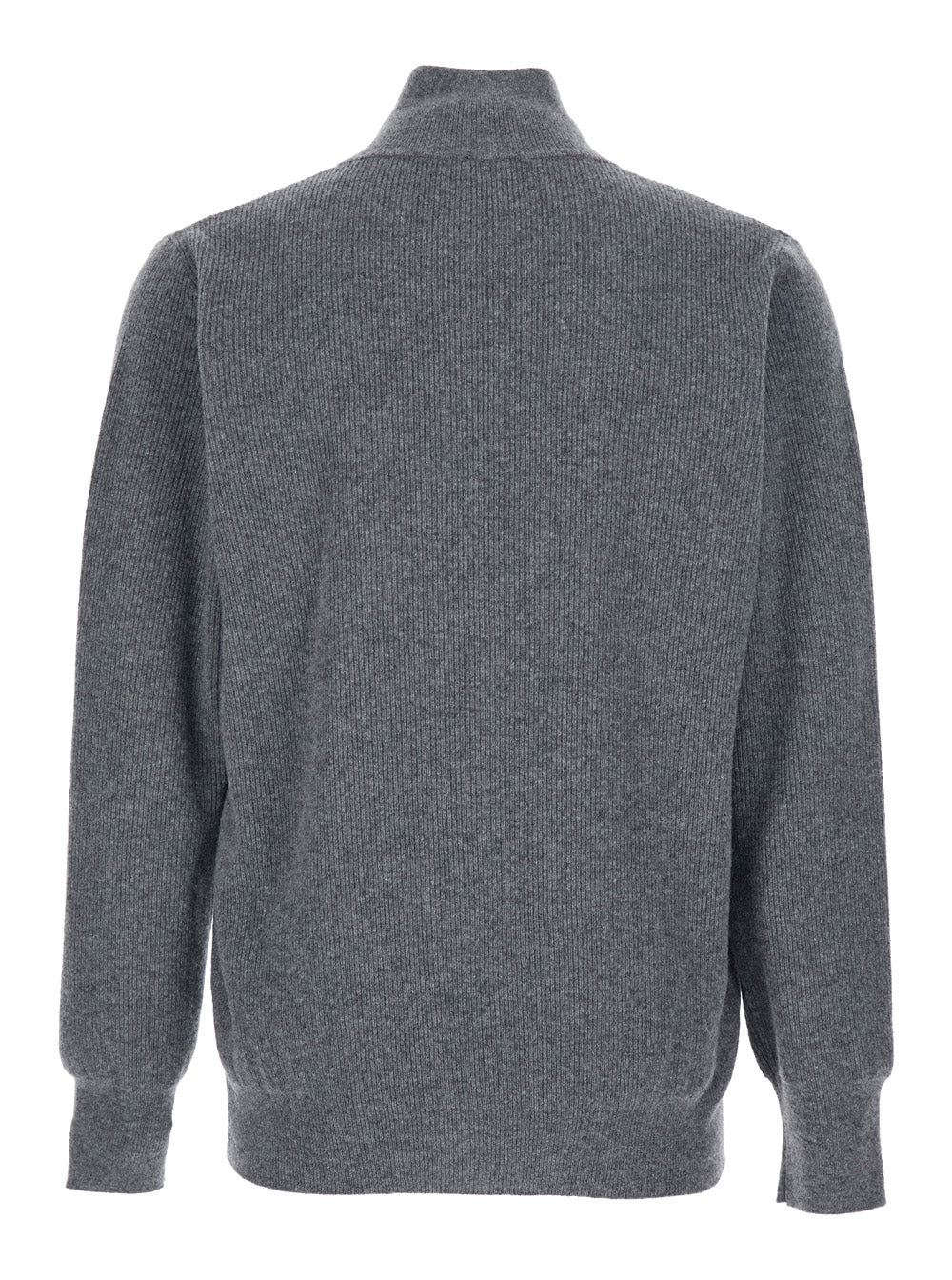 Roberto Collina Ribbed Wool Sweater — Gray, view 2