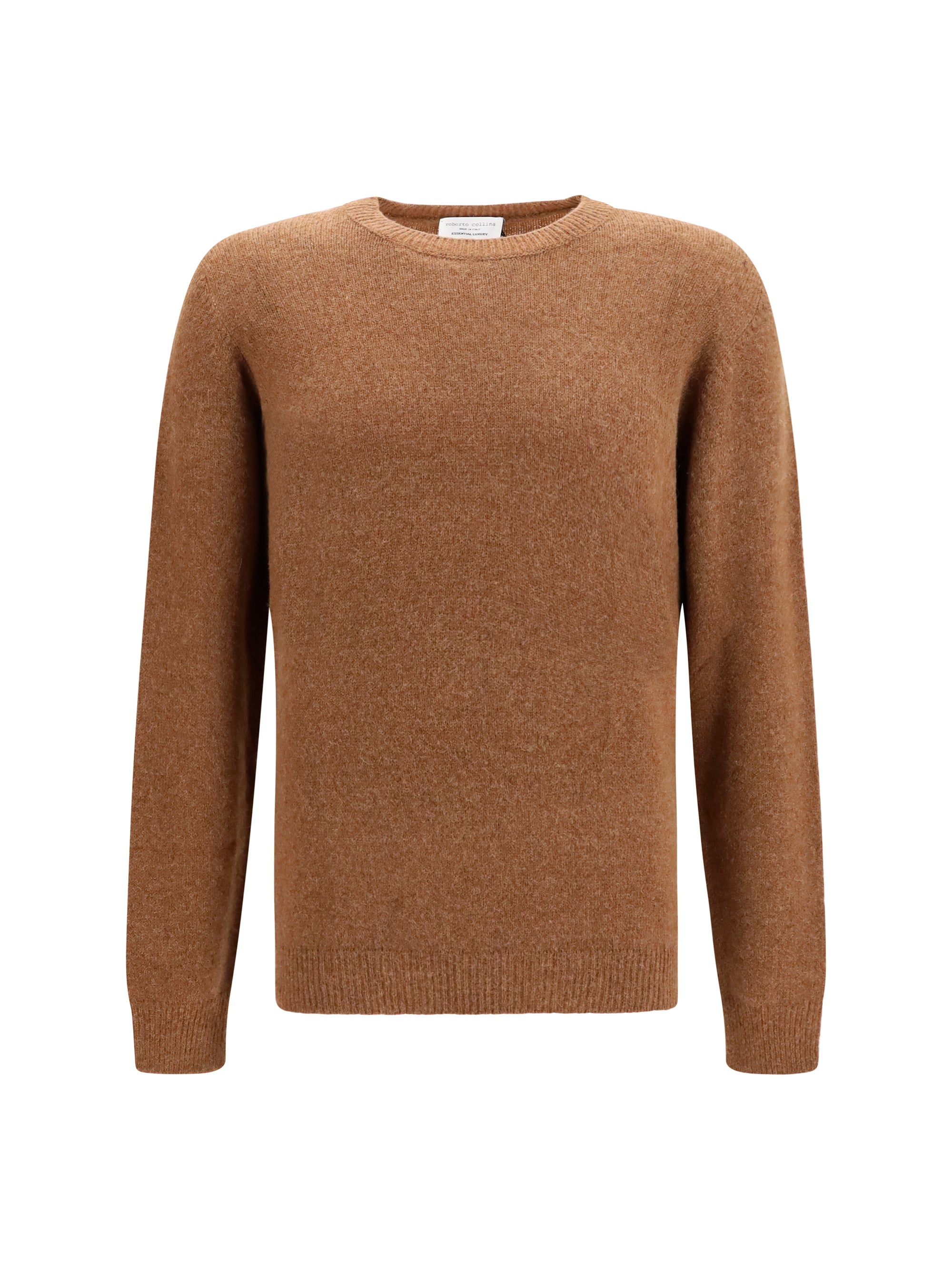 Roberto Collina Merino Wool Sweater — Brown, view 3