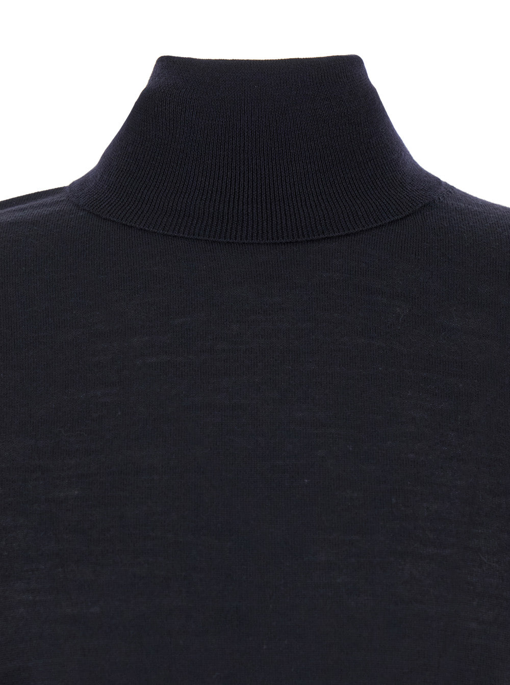 Leplain Virgin Wool Turtleneck Sweater — Blue, view 3
