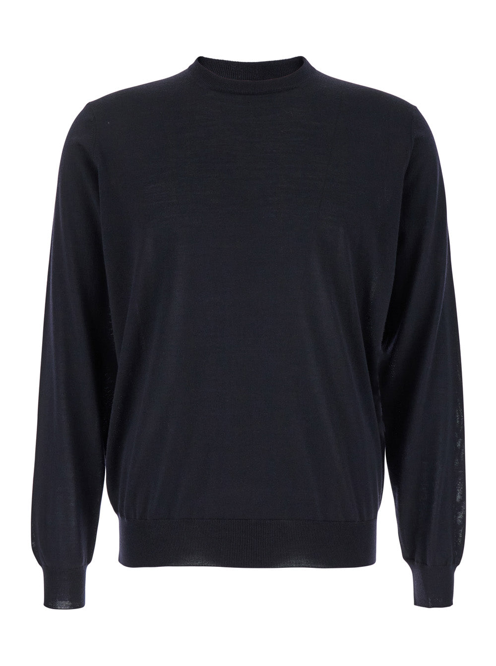 Leplain Virgin Wool Crewneck Sweater — Blue by Leplain