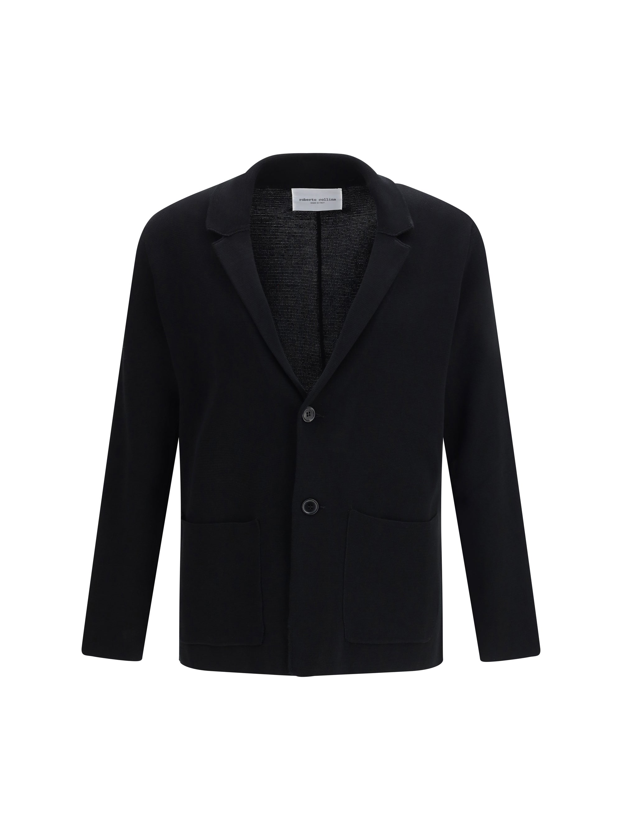 Roberto Collina Knit Blazer — Black, view 3