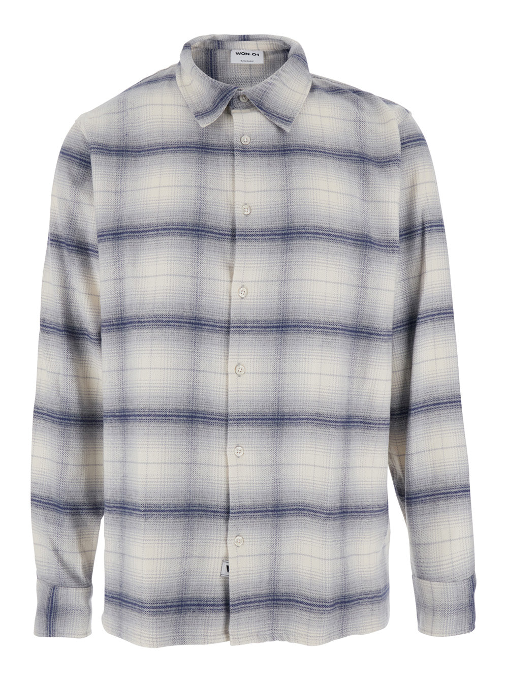 Won Hundred Check Cotton Shirt — Gray by Won Hundred