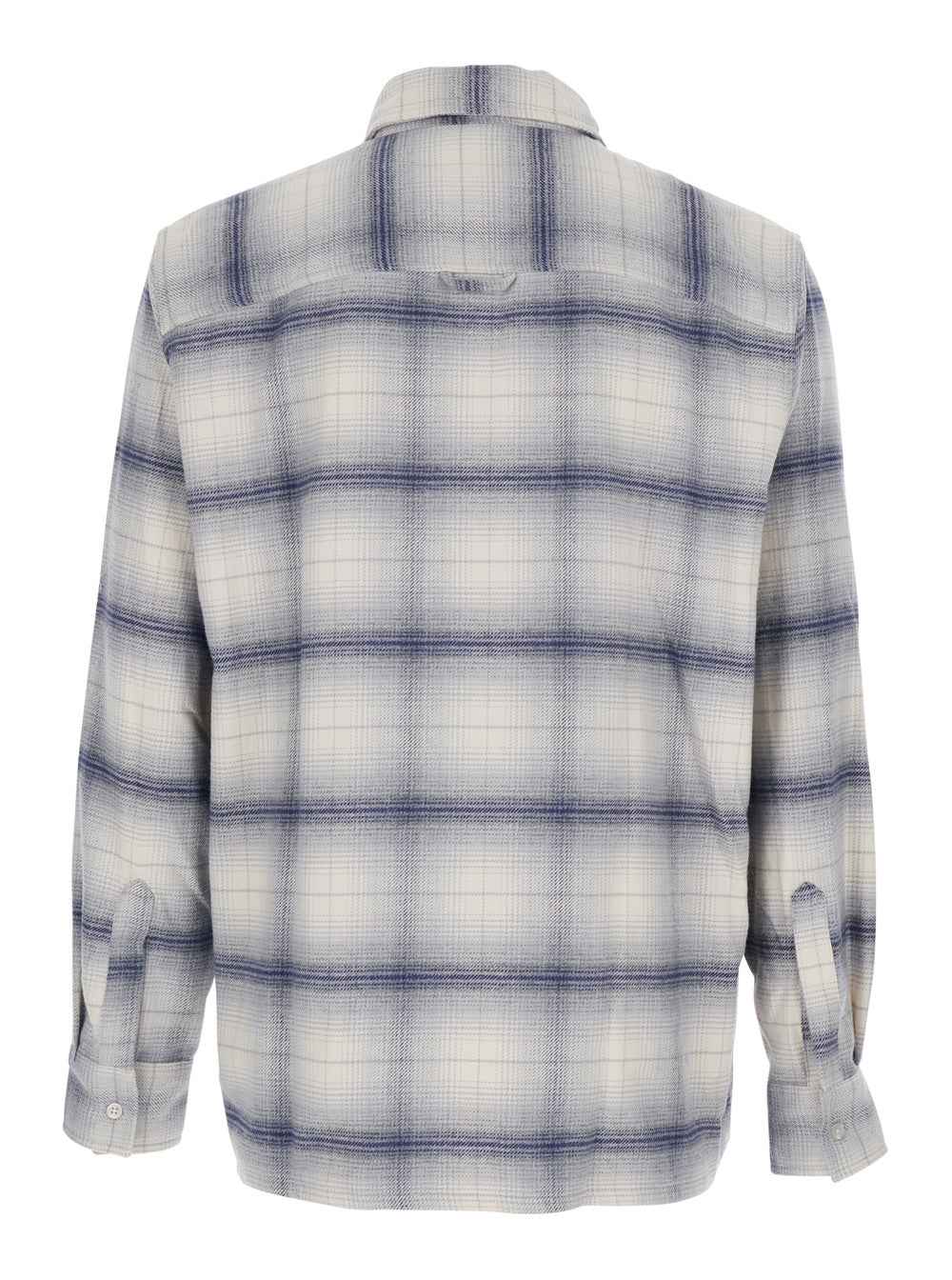Won Hundred Check Cotton Shirt — Gray, view 2