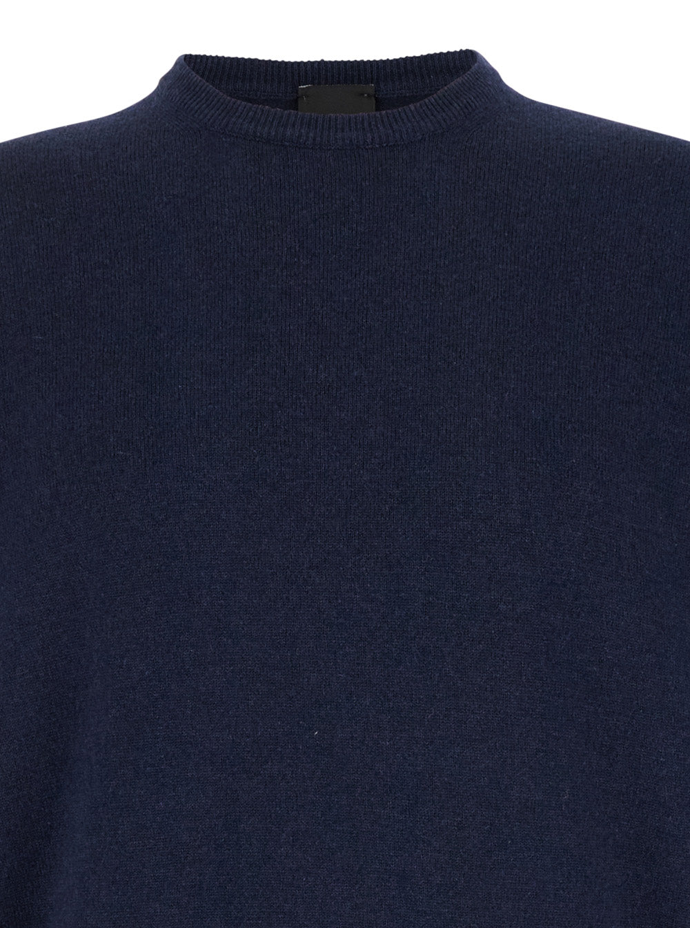Leplain Merino Wool Blend Crewneck Sweater — Navy, view 3