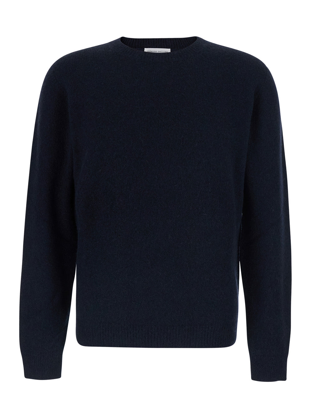 Roberto Collina Virgin Wool Blend Crew Neck Sweater — Navy by Roberto Collina