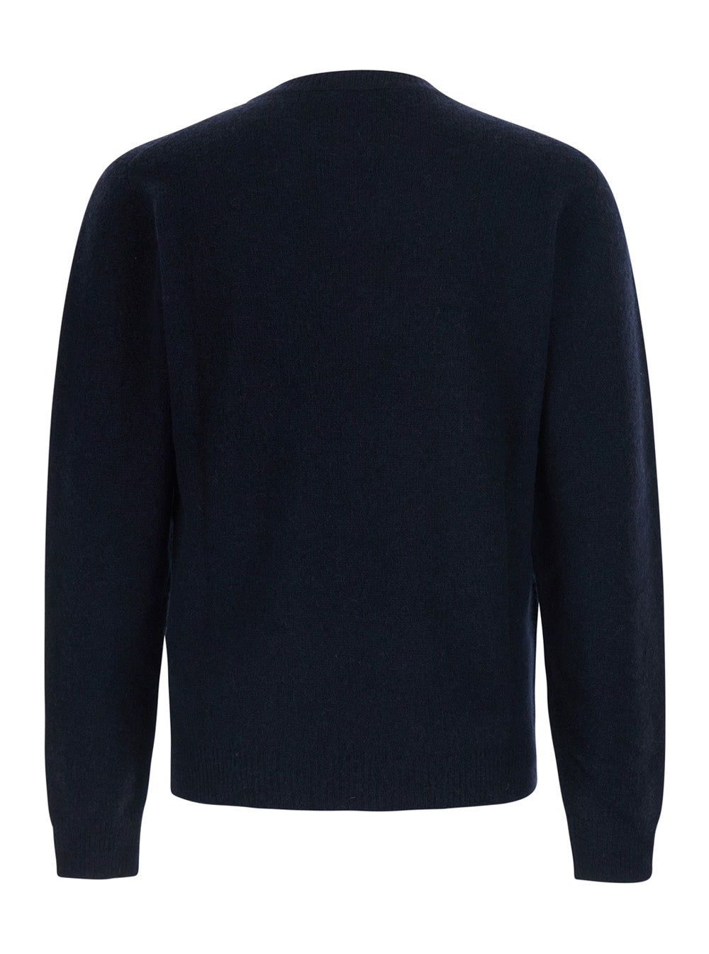 Roberto Collina Virgin Wool Blend Crew Neck Sweater — Navy, view 2