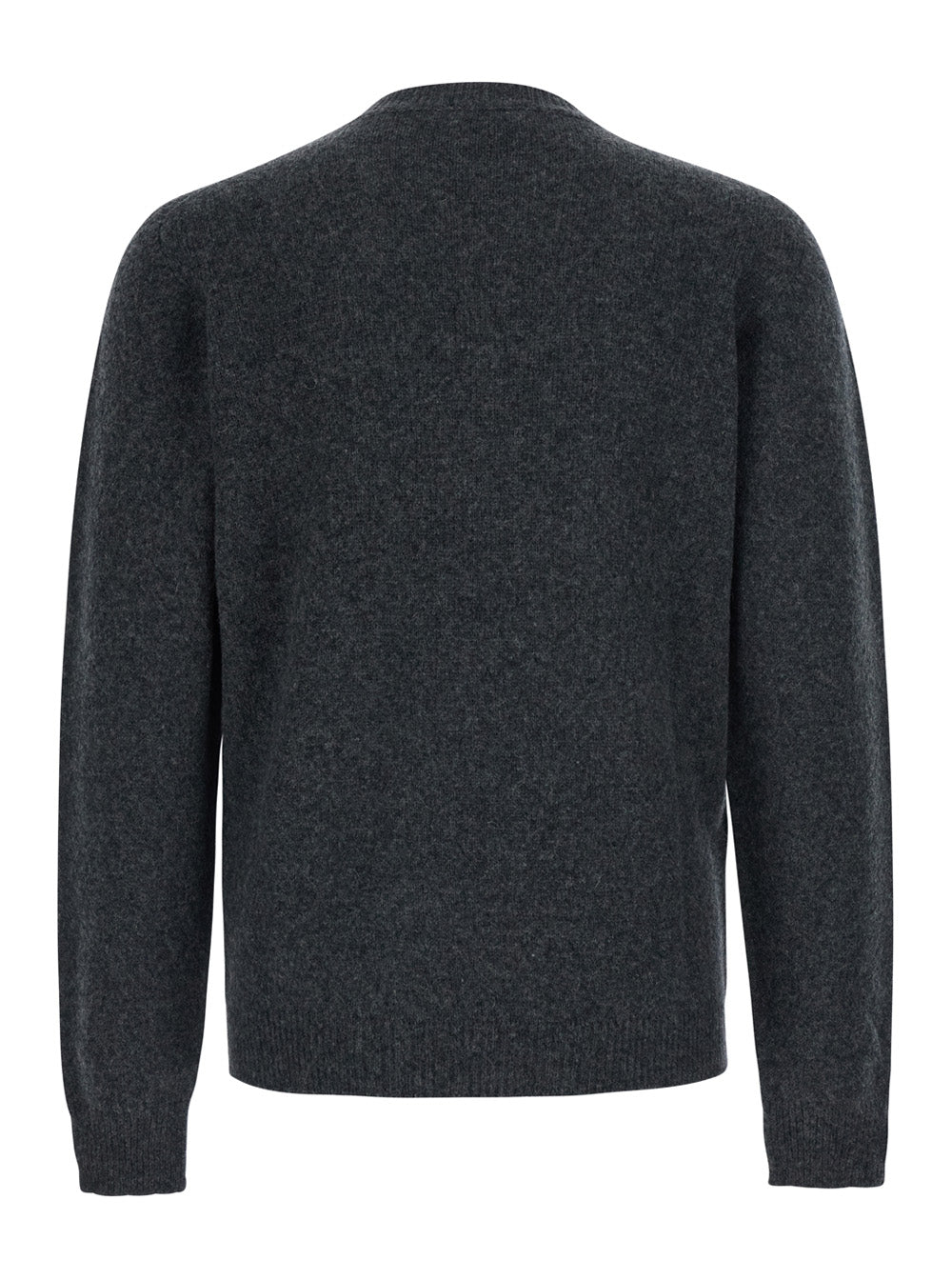 Roberto Collina Virgin Wool Blend Crew Neck Sweater — Gray, view 2