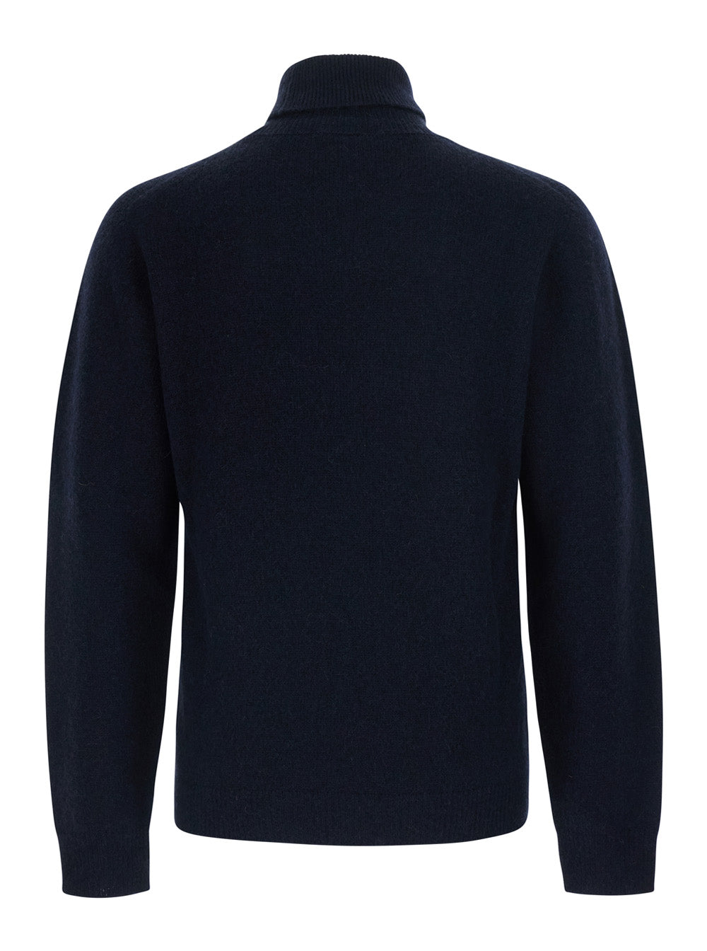 Roberto Collina Virgin Wool Blend Turtleneck Sweater — Blue, view 2