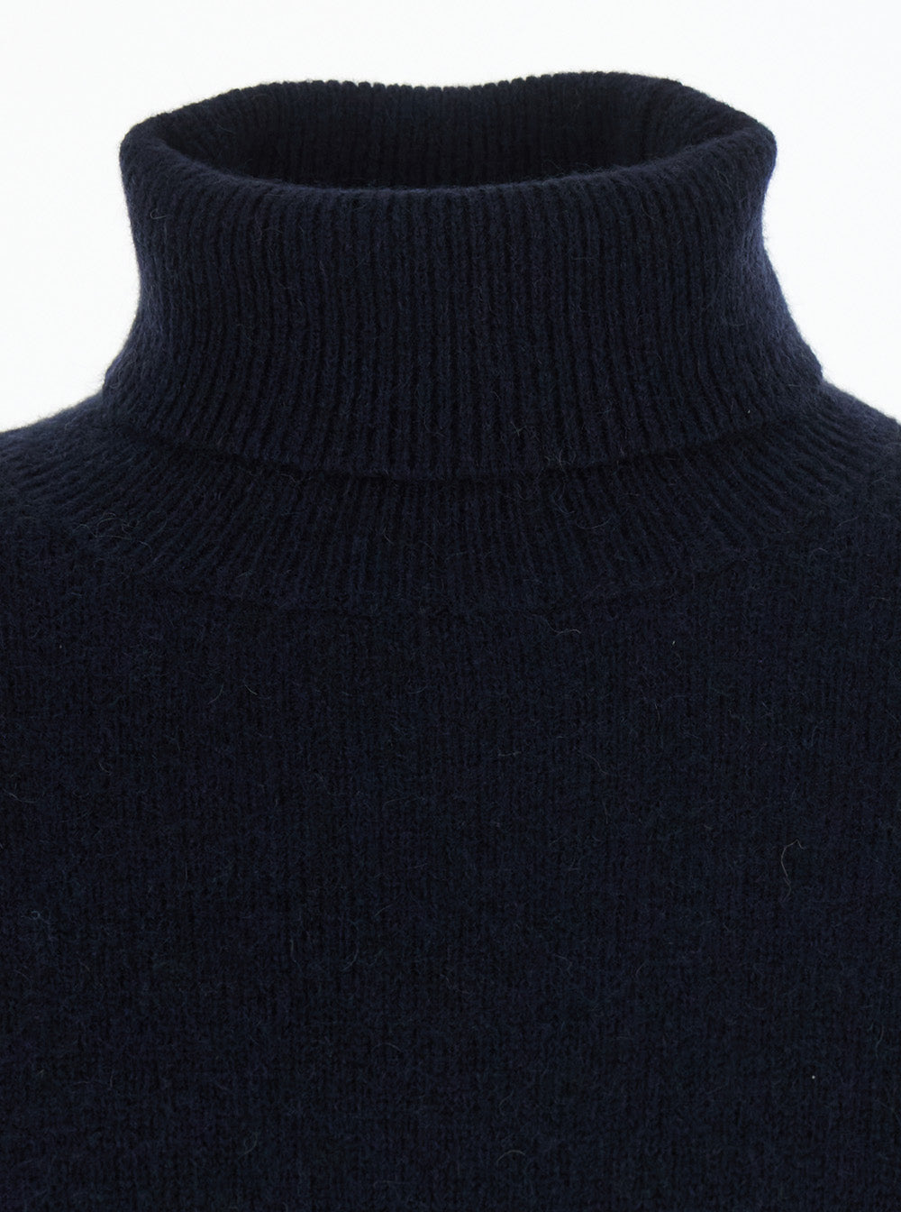 Roberto Collina Virgin Wool Blend Turtleneck Sweater — Blue, view 3