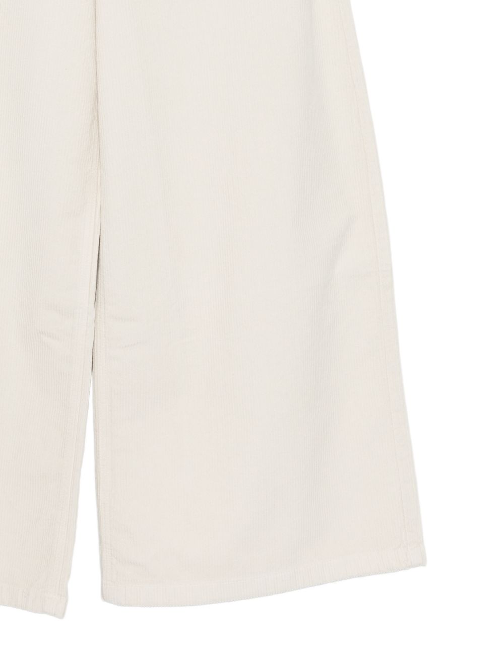 Alysi Wide-Leg Corduroy Trousers — White, view 3