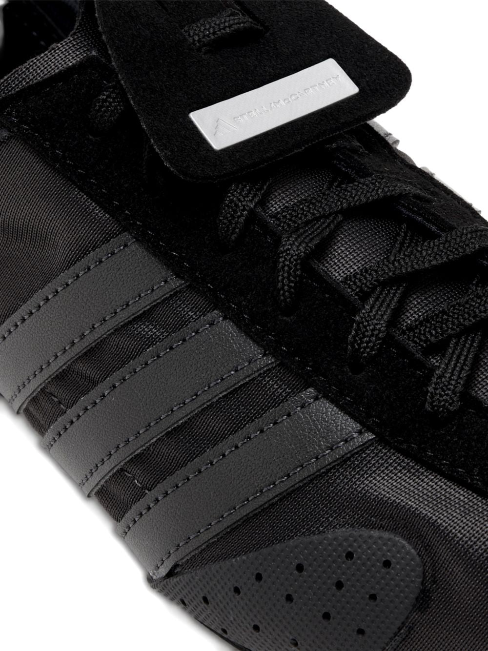 Adidas By Stella McCartney Perforated Lace-Up Sneaker — Black, view 3