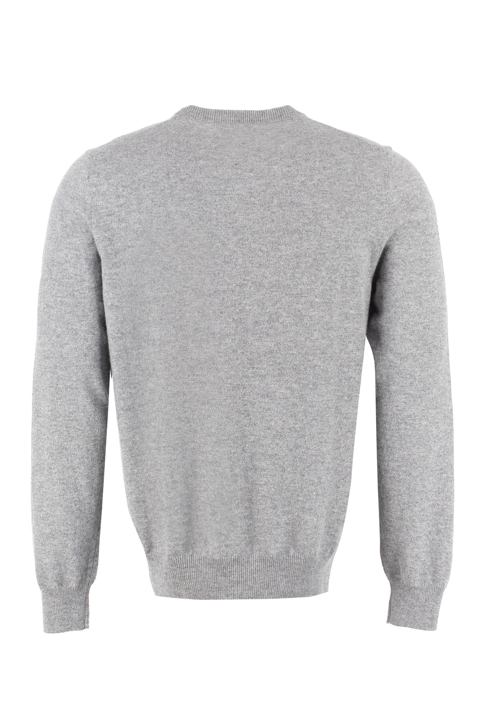 The Alphabet Cashmere Knit Sweater — Gray, view 2