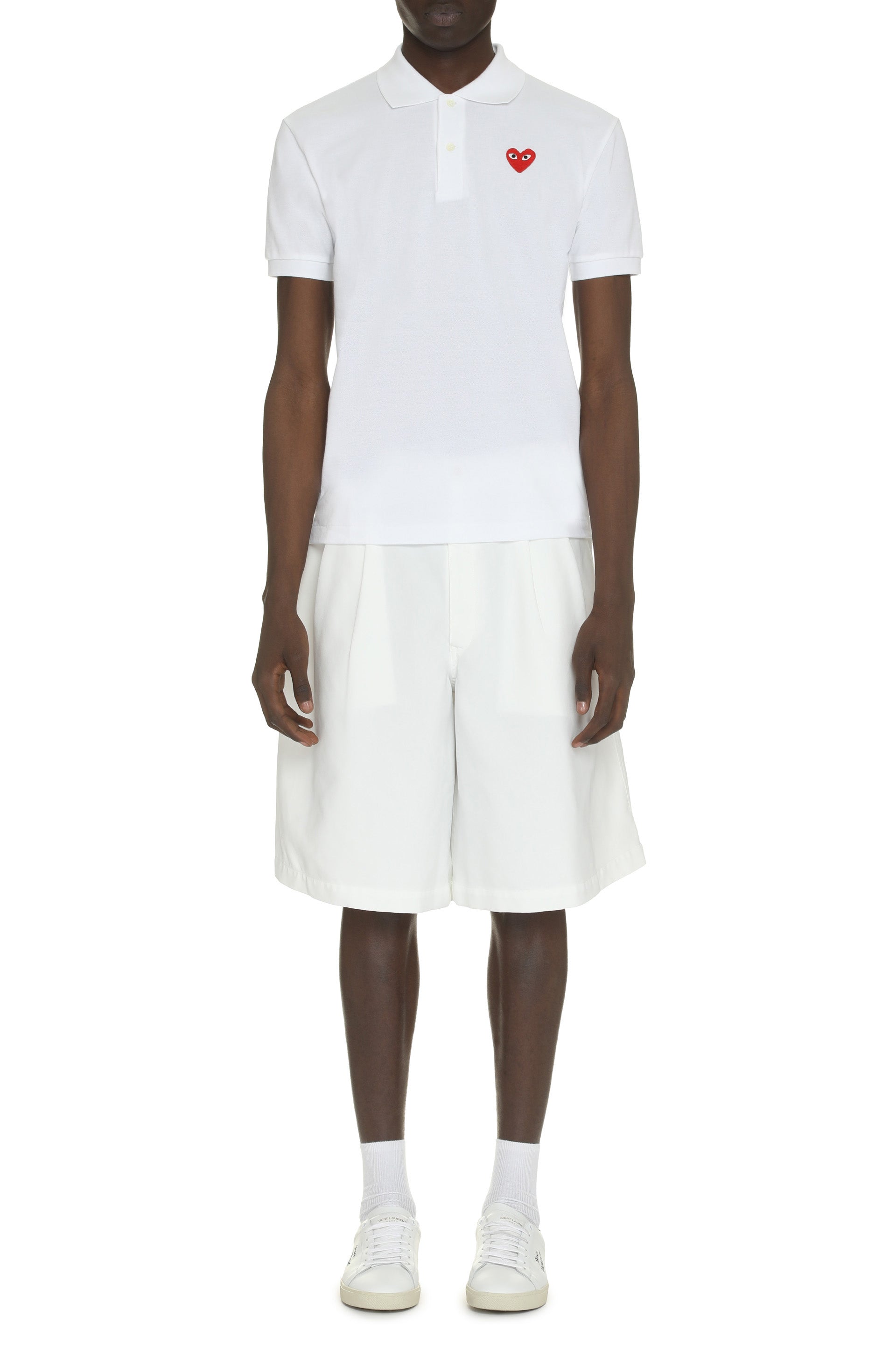 Comme Des GarçOns Play Polo Shirt — White, view 3