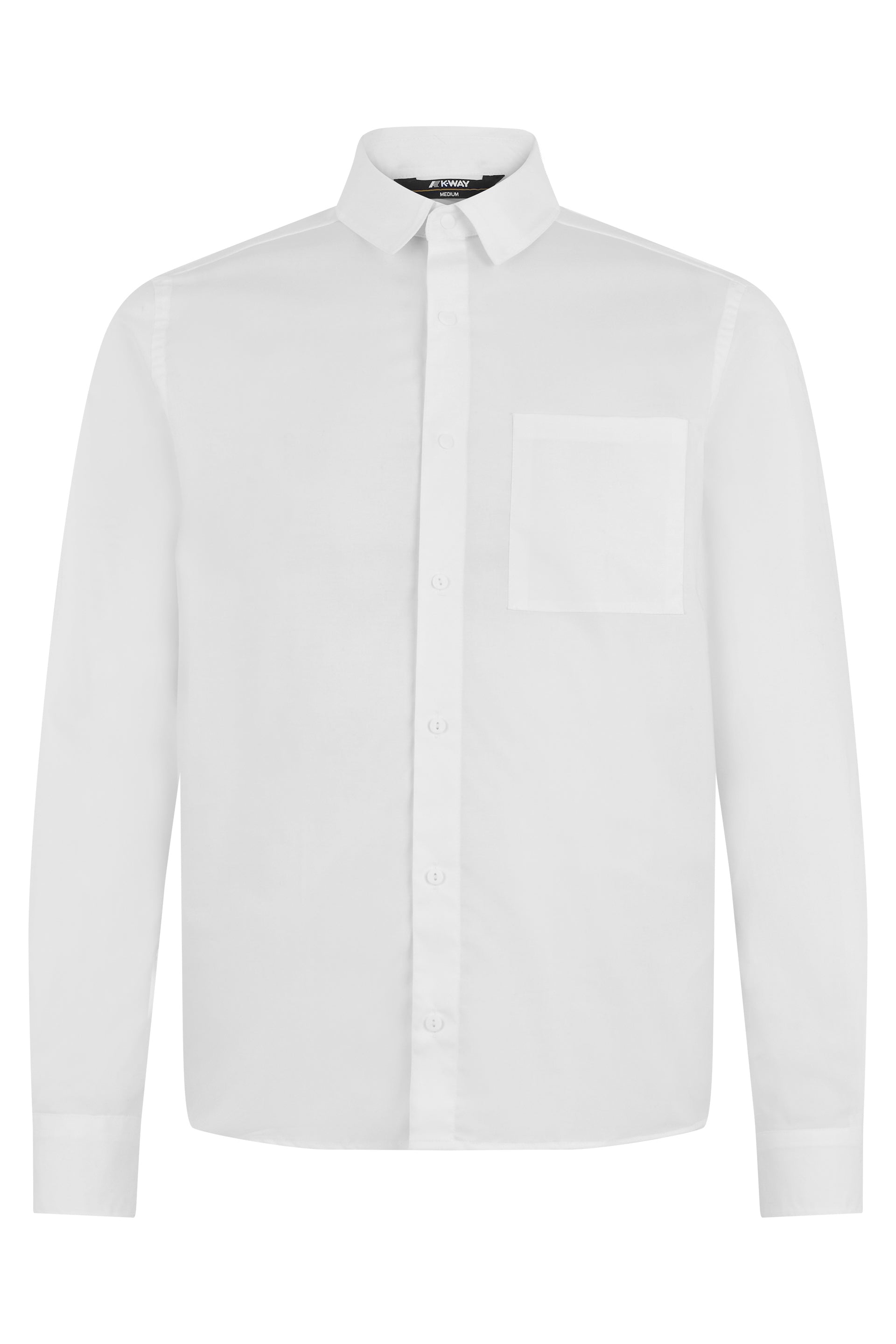 K-Way Long-Sleeve Cotton Shirt — White by K-Way
