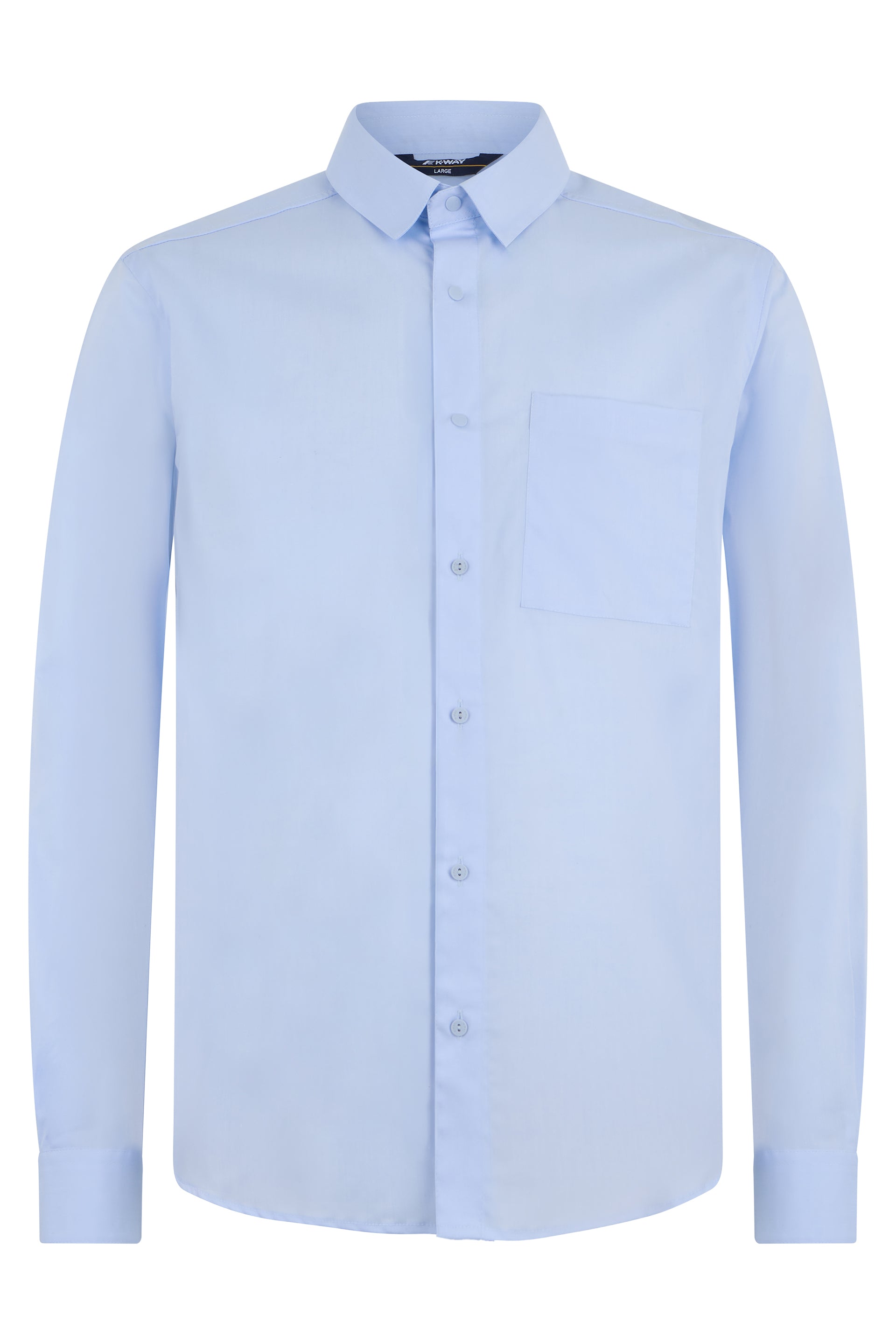 K-Way Long-Sleeved Cotton Shirt — Blue by K-Way