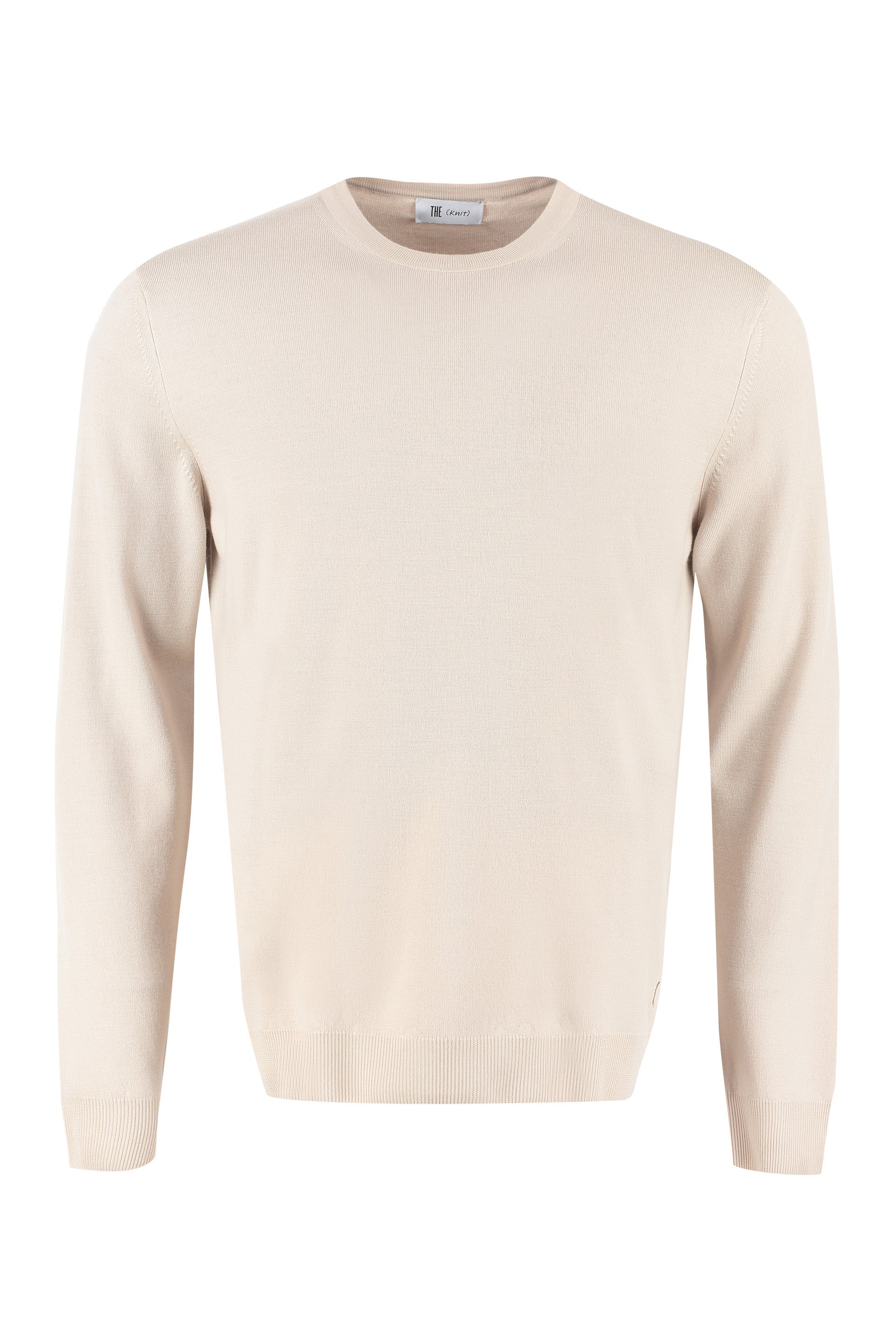 The Alphabet Extra-Fine Wool Crew-Neck Sweater — Taupe by The Alphabet