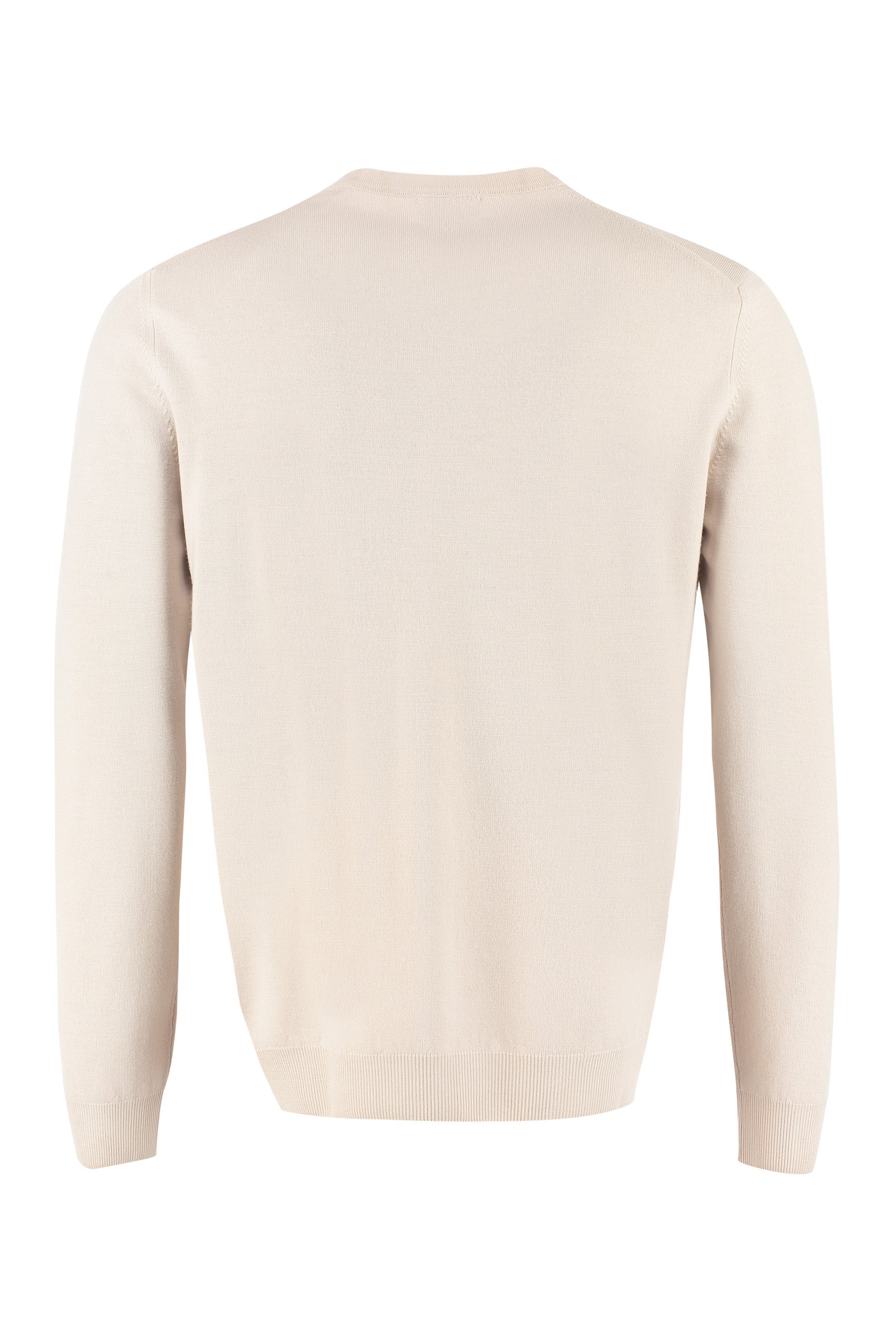 The Alphabet Extra-Fine Wool Crew-Neck Sweater — Taupe, view 2
