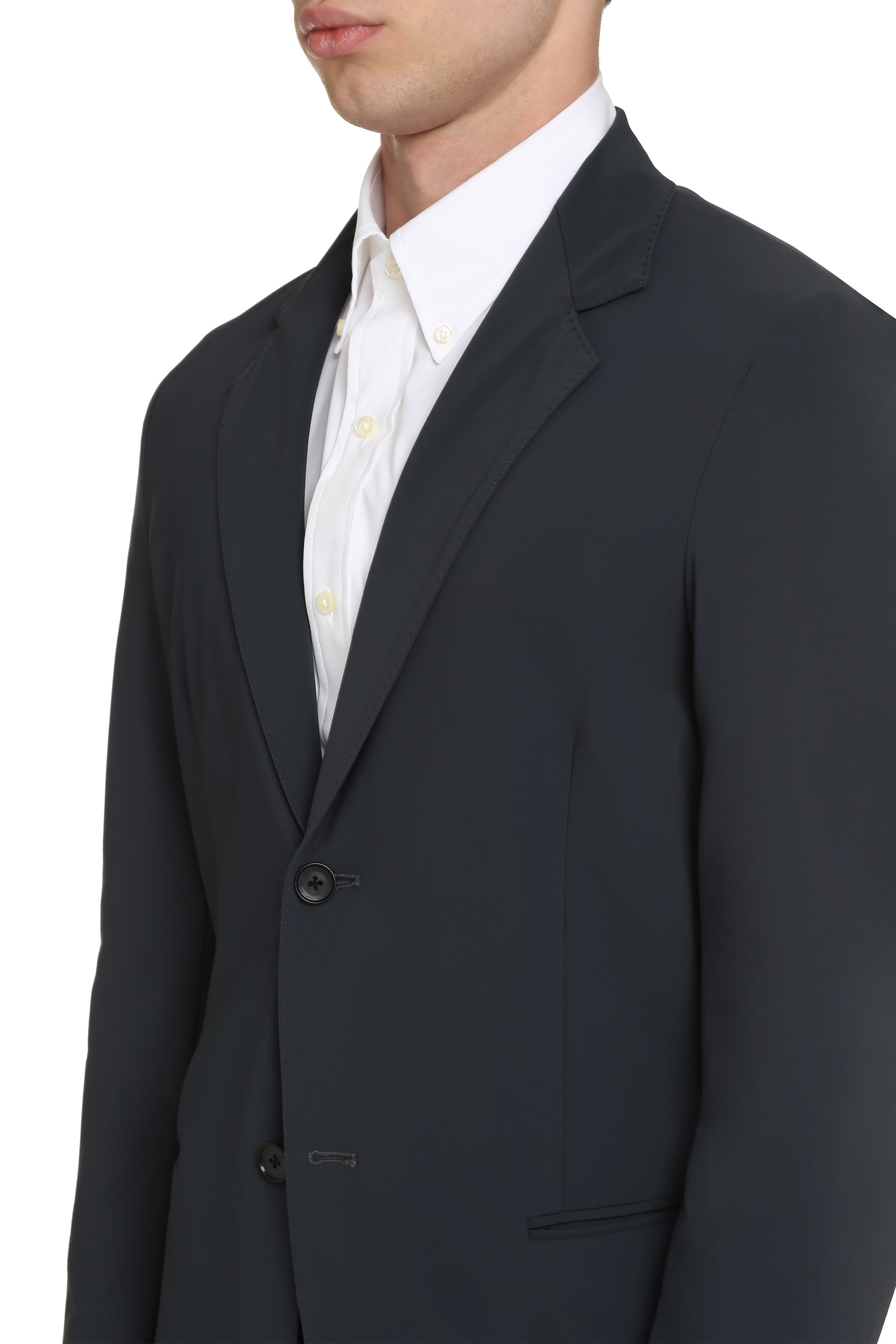 The Alphabet Single-Breasted Two-Button Blazer — Anthracite, view 5