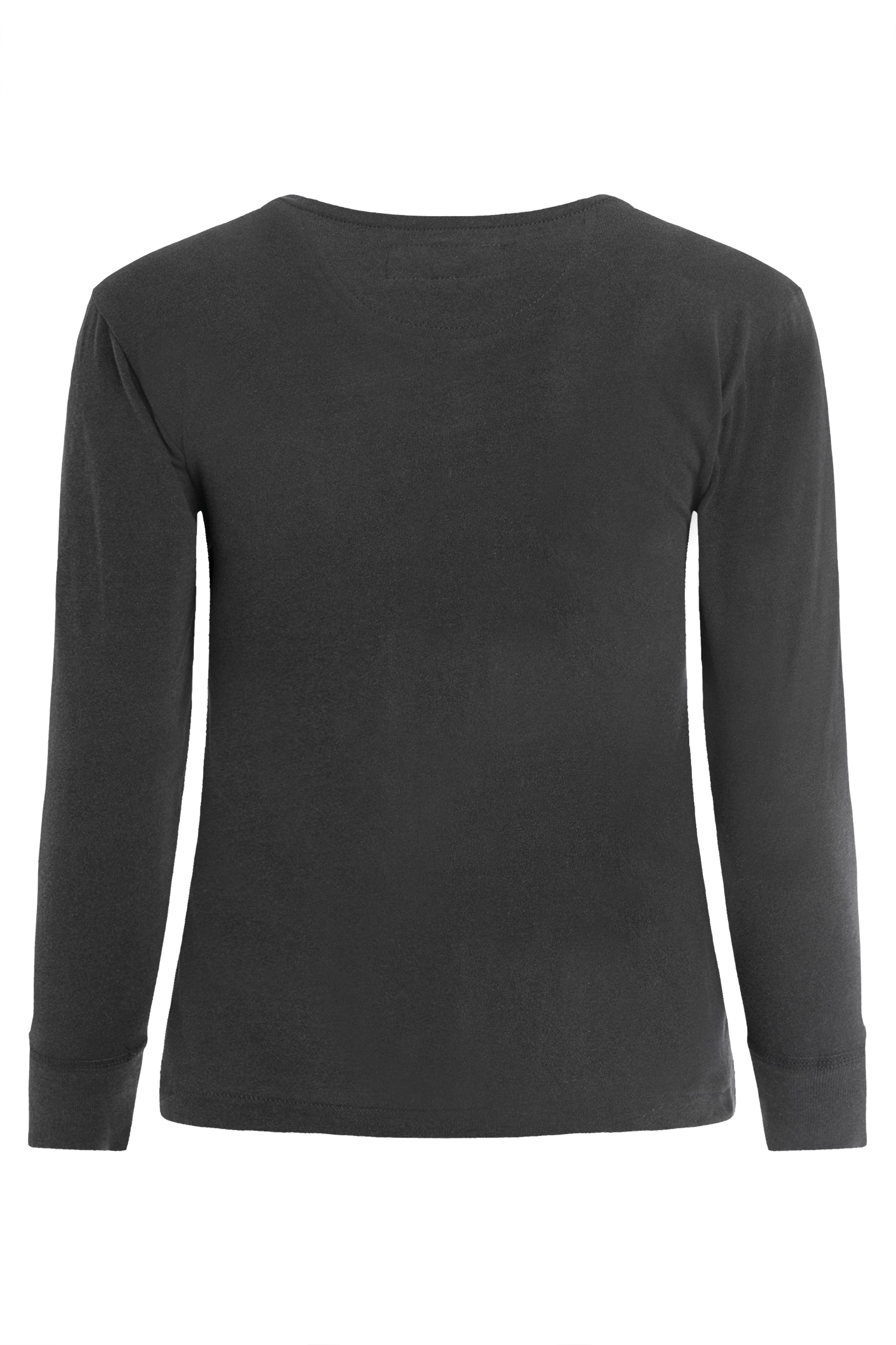 The Great Cotton Henley T-Shirt — Black, view 2