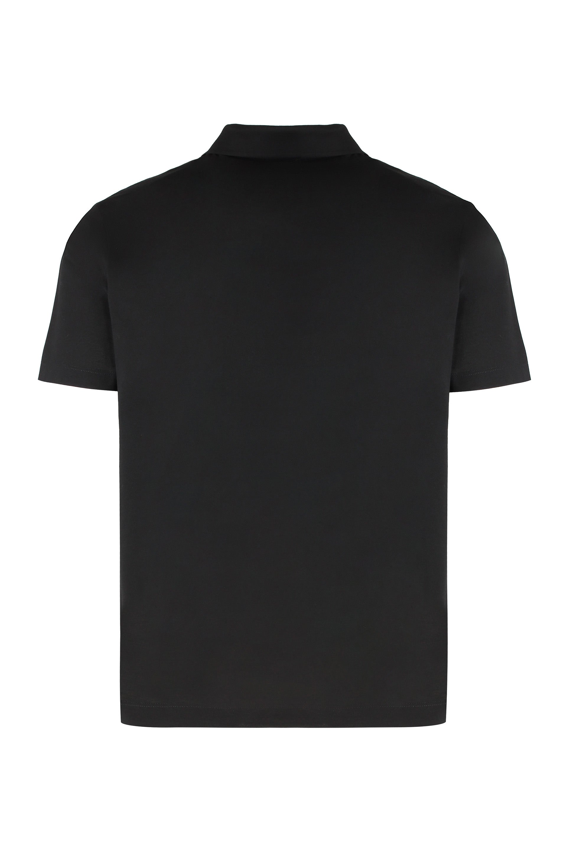 Paul & Shark Cotton-Piqué Polo Shirt — Black, view 2