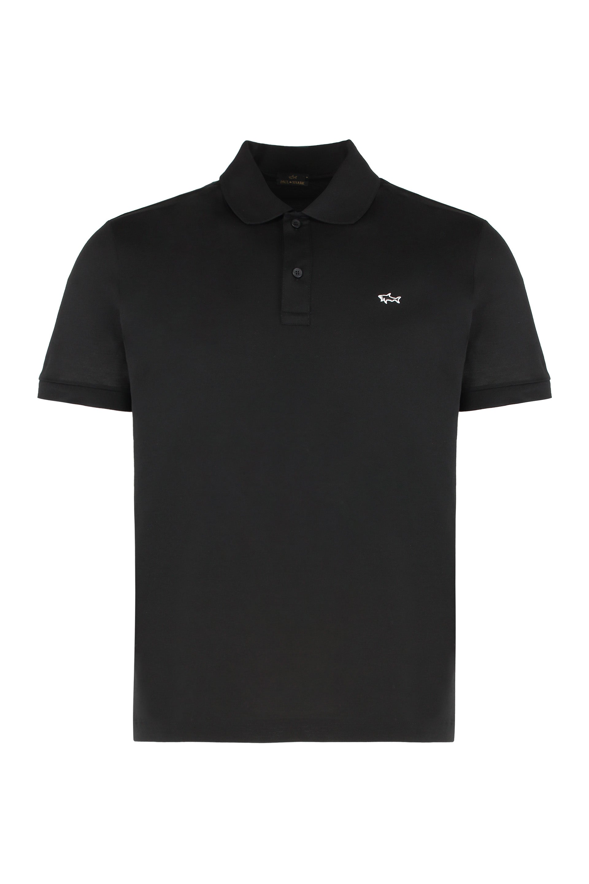 Paul & Shark Cotton Piqué Polo Shirt — Black by Paul & Shark