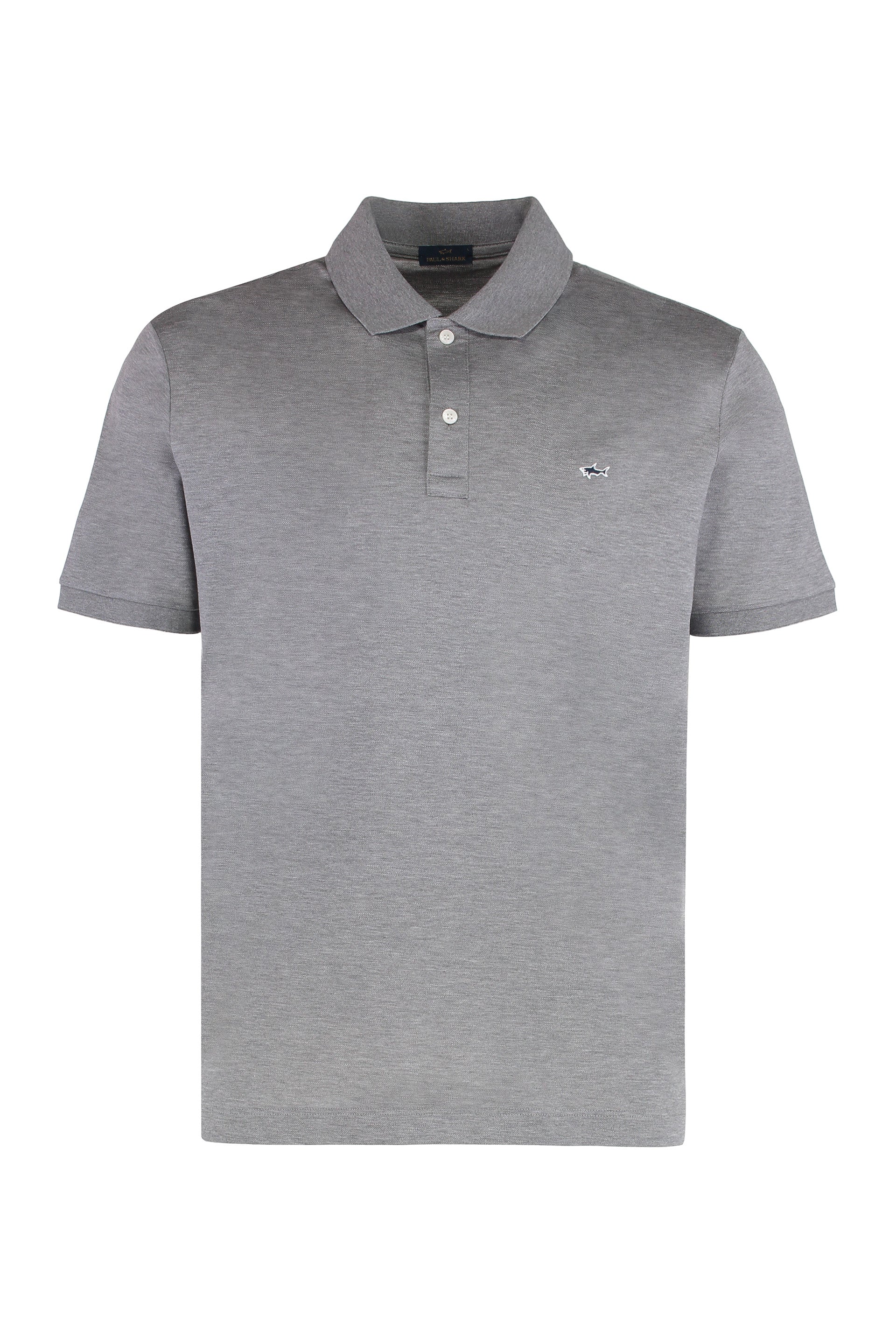 Paul & Shark Cotton Piqué Polo Shirt — Gray by Paul & Shark