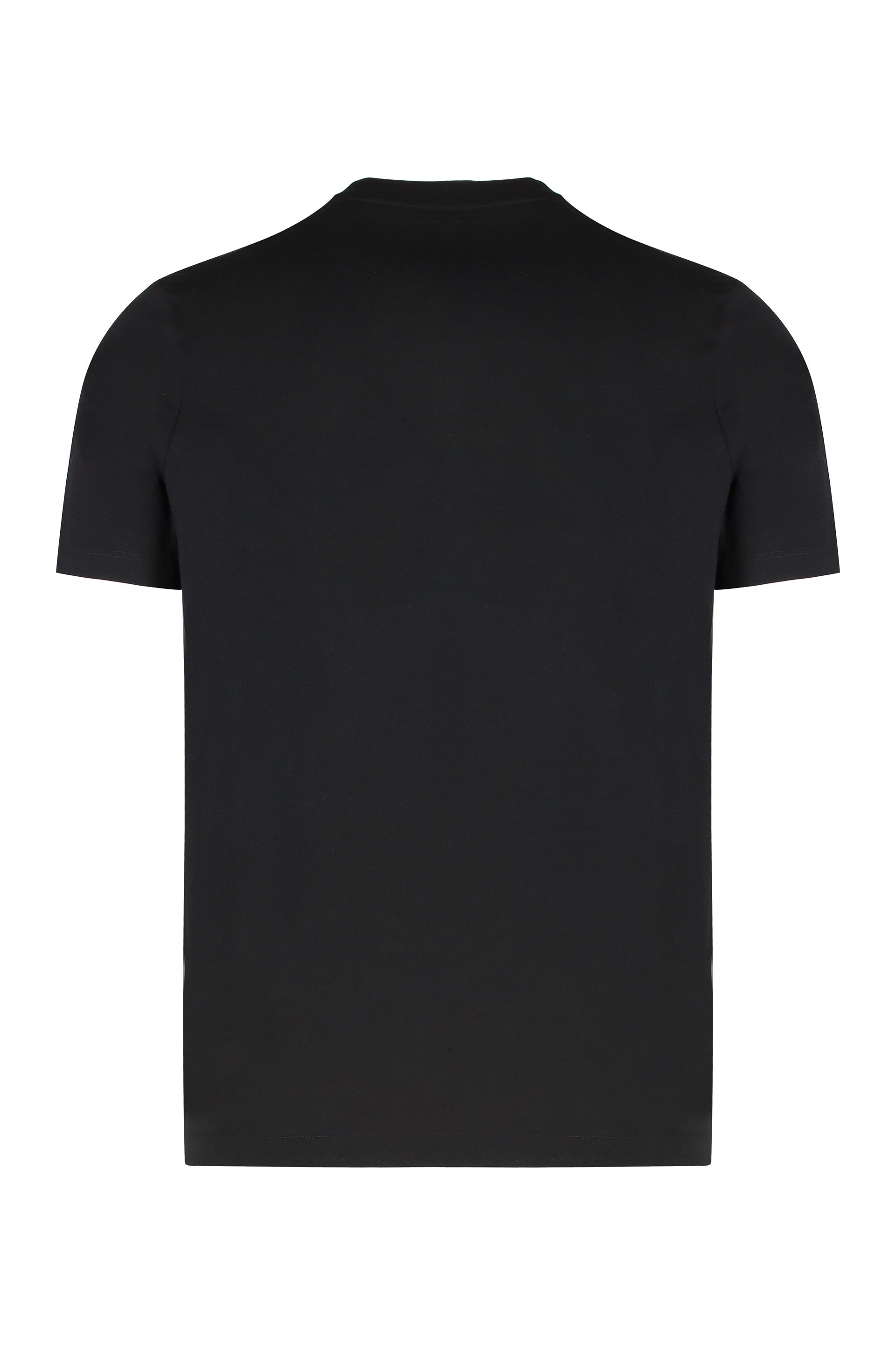 Paul & Shark Logo-Printed Cotton T-Shirt — Black, view 2