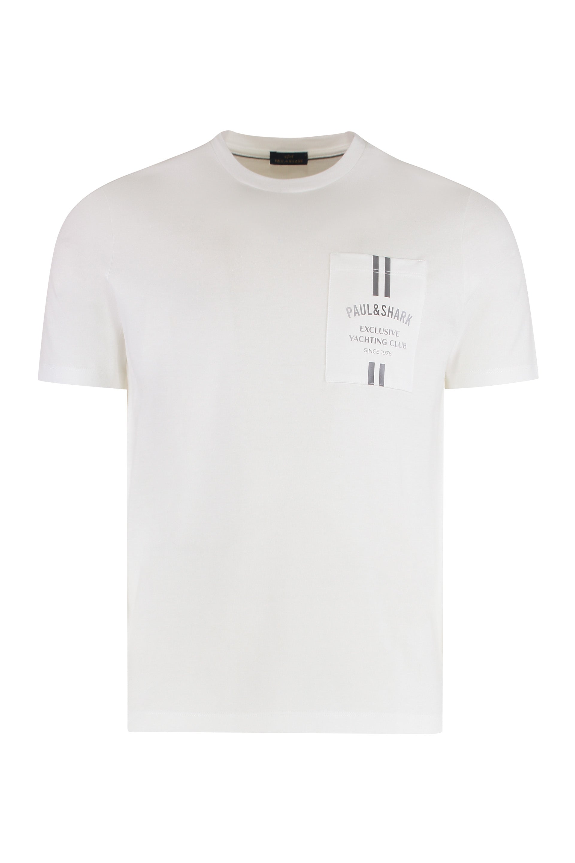 Paul & Shark Cotton Crew-Neck T-Shirt — White by Paul & Shark