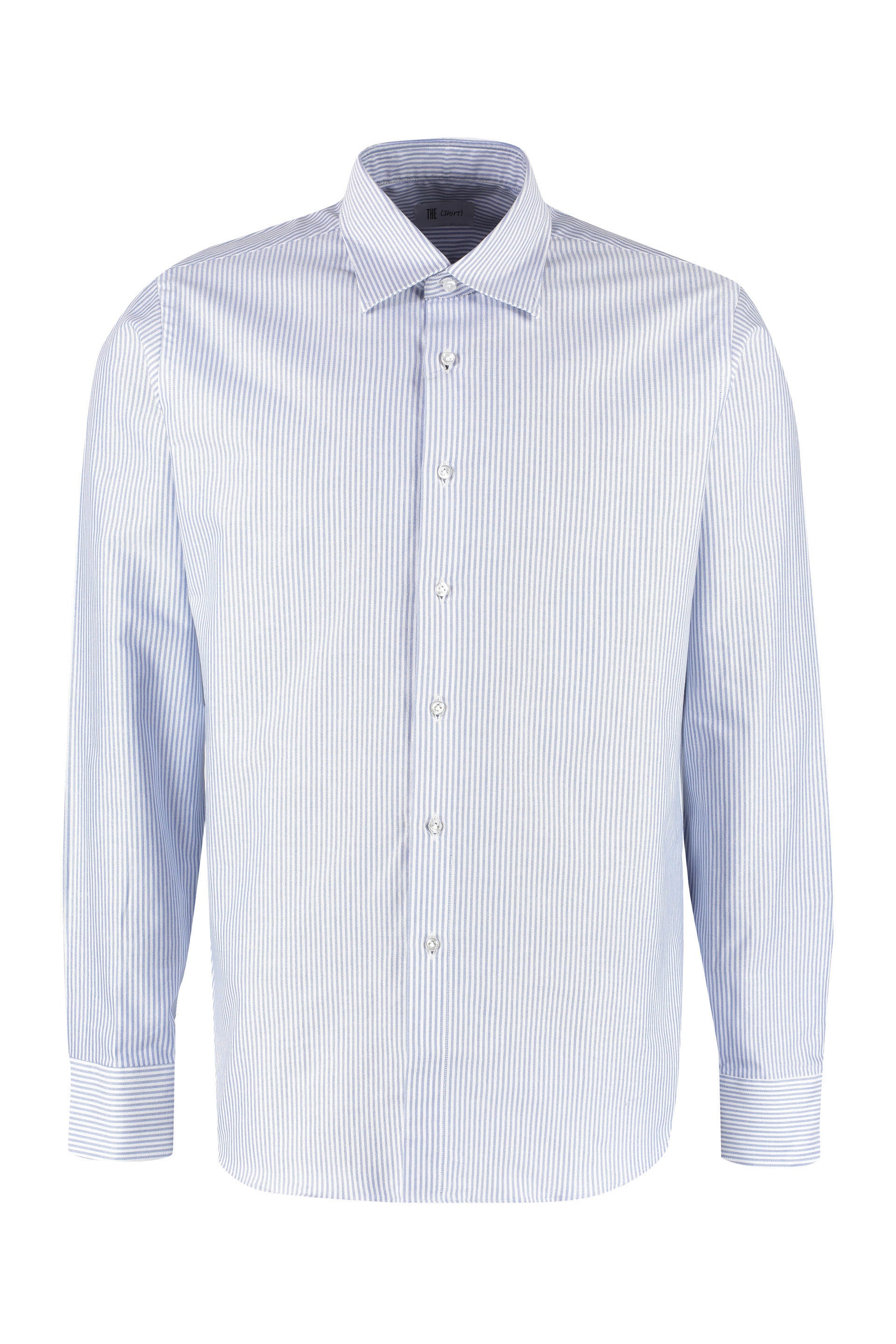 The Alphabet Striped Cotton Shirt — Blue by The Alphabet
