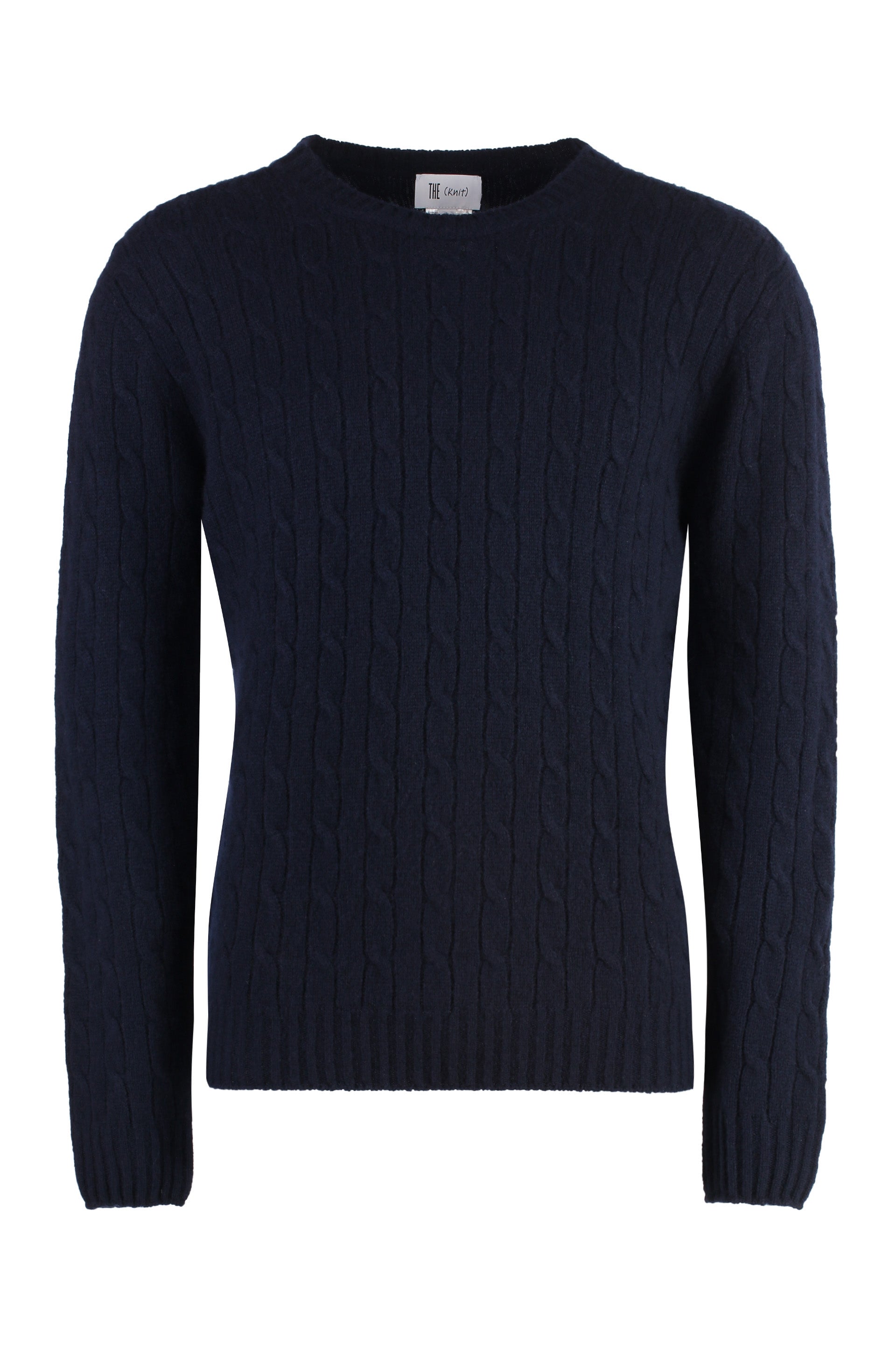 The Alphabet Cable-Knit Cashmere Sweater — Navy by The Alphabet