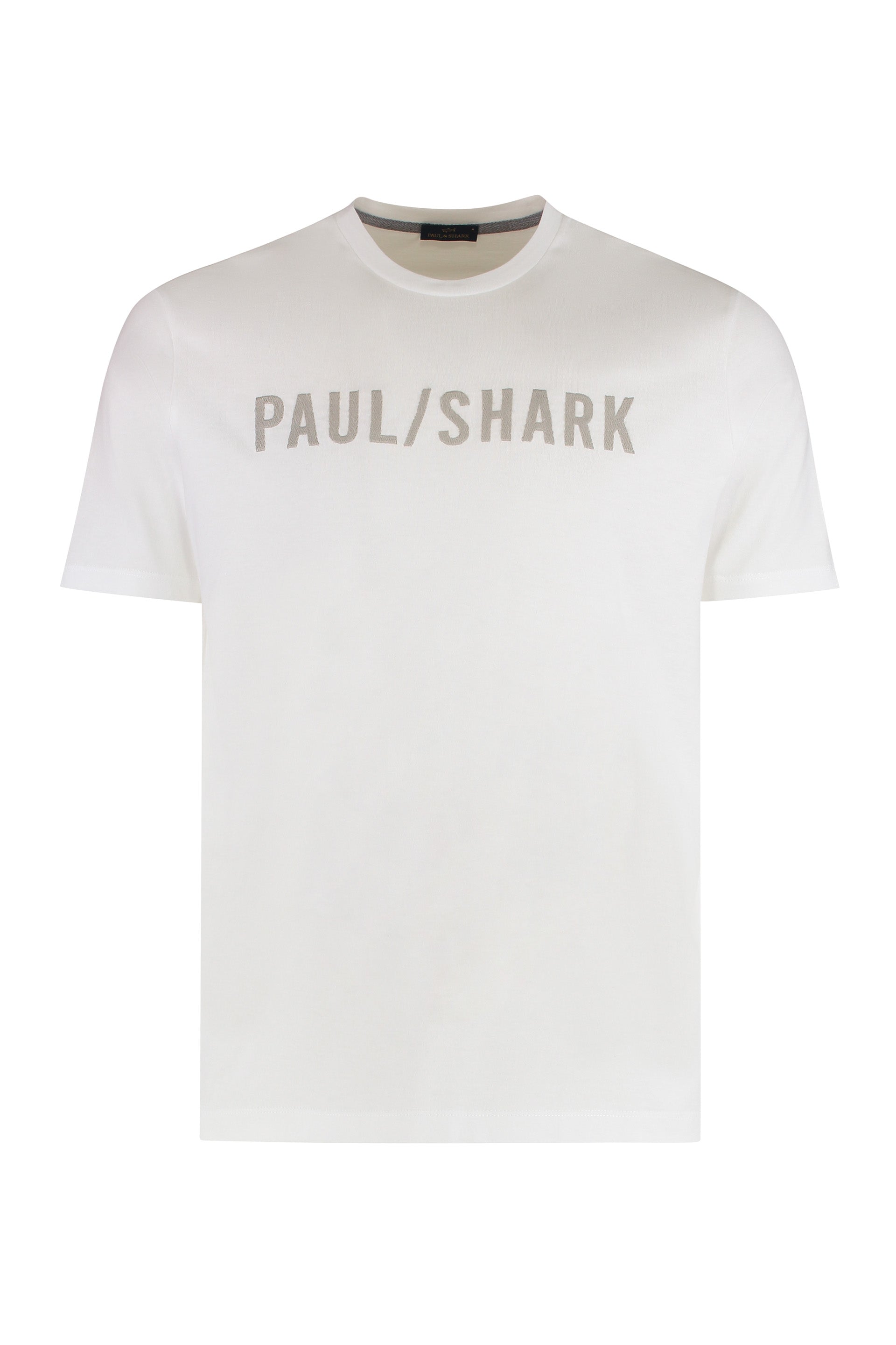 Paul & Shark Logo-Embroidered Cotton Jersey T-Shirt — White by Paul & Shark