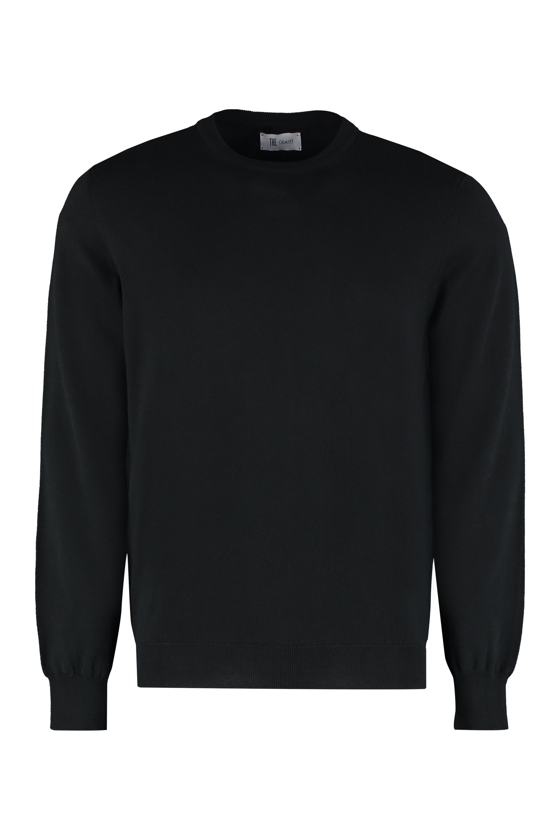 The Alphabet Cotton Crew-Neck Sweater — Black by The Alphabet