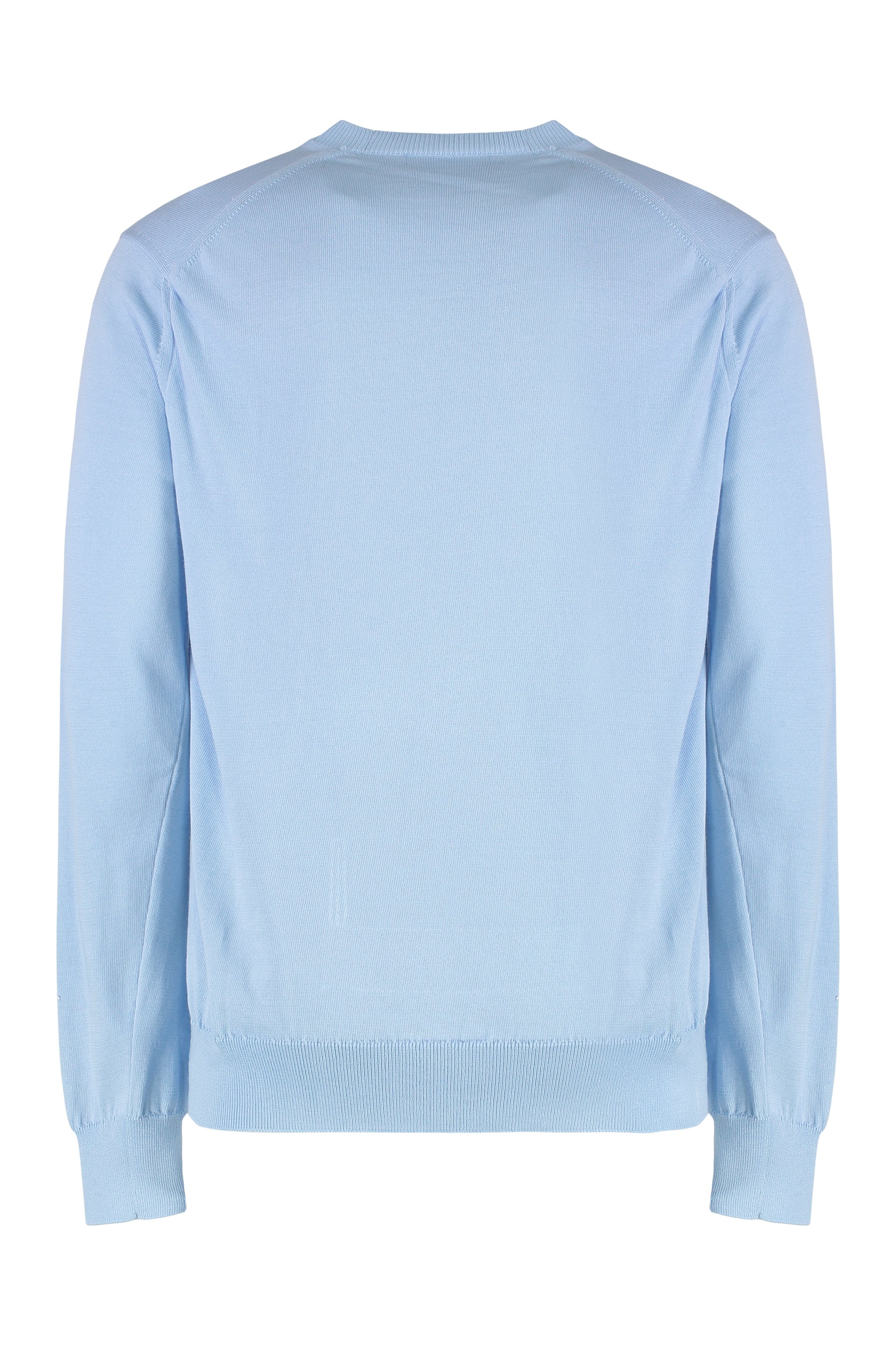 Comme Des GarçOns Shirt Crew-Neck Cotton-Blend Sweater — Blue, view 2