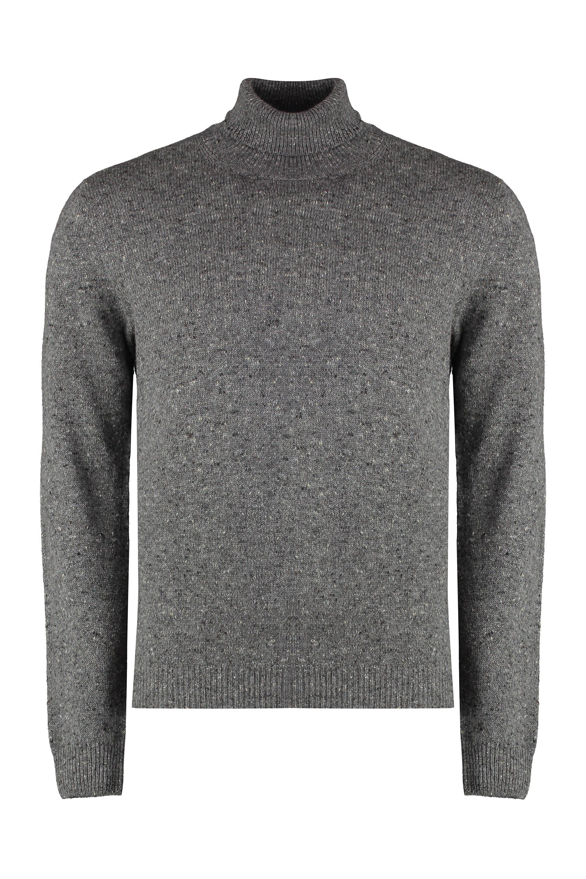 The Alphabet Cashmere Blend Turtleneck Sweater — Gray by The Alphabet