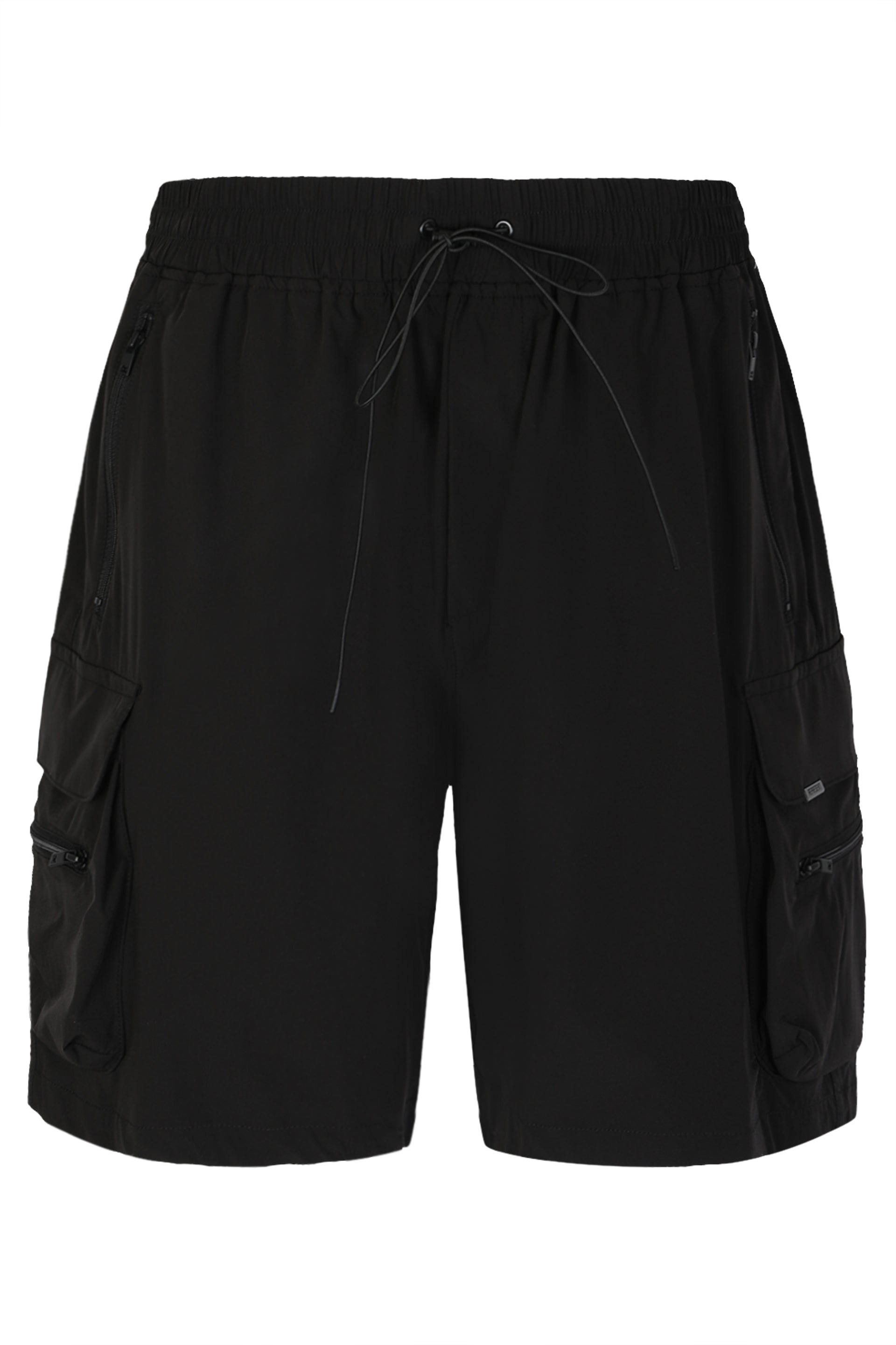 Represent 4-Way Stretch Nylon Cargo Shorts — Black by Represent