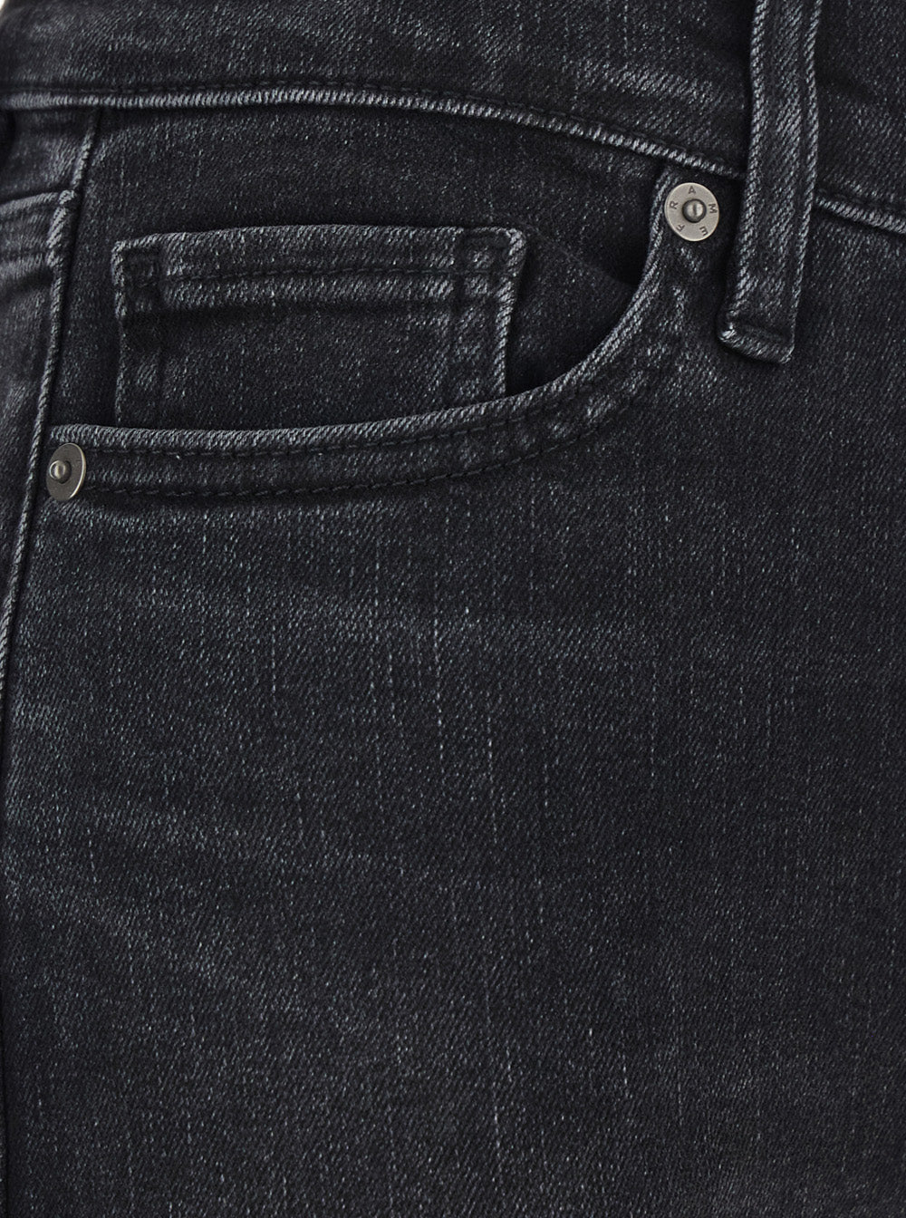 Frame Le Slim Jeans — Black, view 3