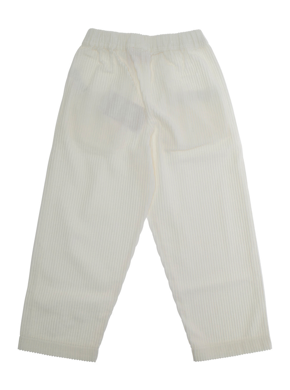 Morning Mess Therapy Corduroy with Embroidered Logo Trousers — White, view 2